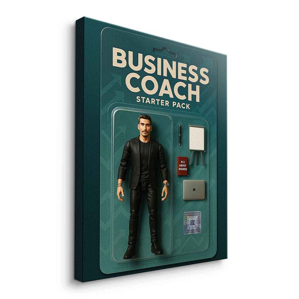 DOTCOMCANVAS® Leinwandbild Starter Pack BUSINESS COACH, Leinwandbild Starter Pack BUSINESS COACH Kunstdruck Wandbild