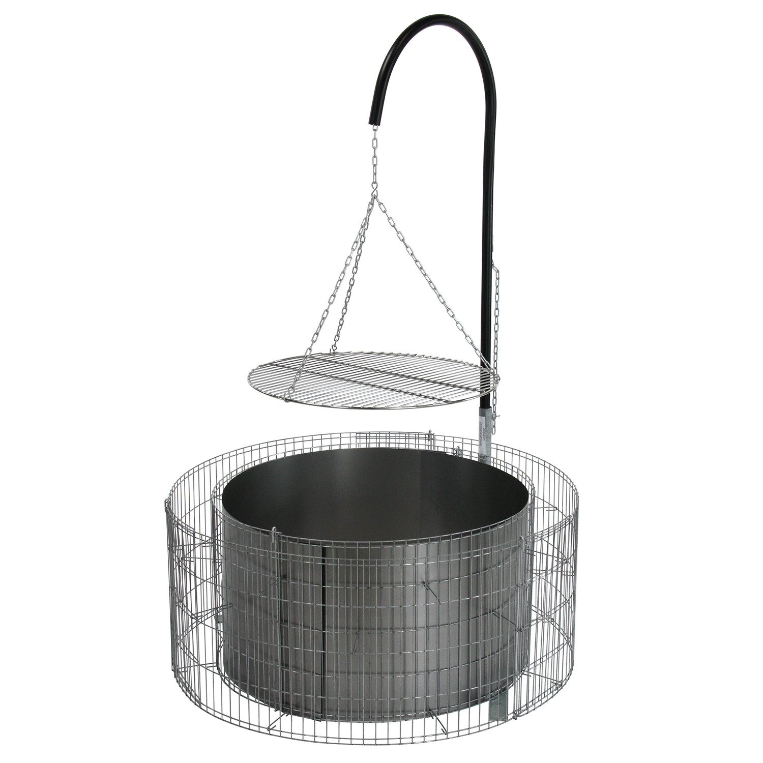 Bellissa Holzkohlegrill Feuerstelle Grillgalgen Grillrost - Schwenkgrill - DIY 92x40cm