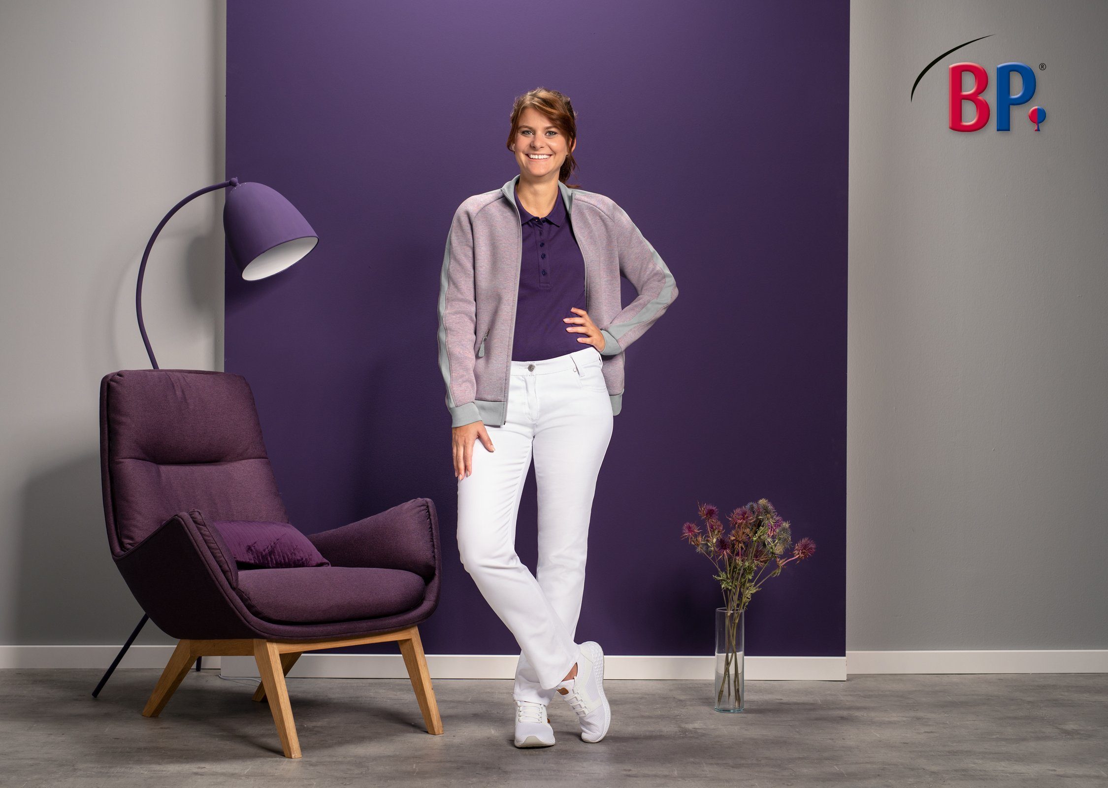 bp Stretch-Jeans Damen 5 Pocket Jeans, weiß Industriewäsche geeignet