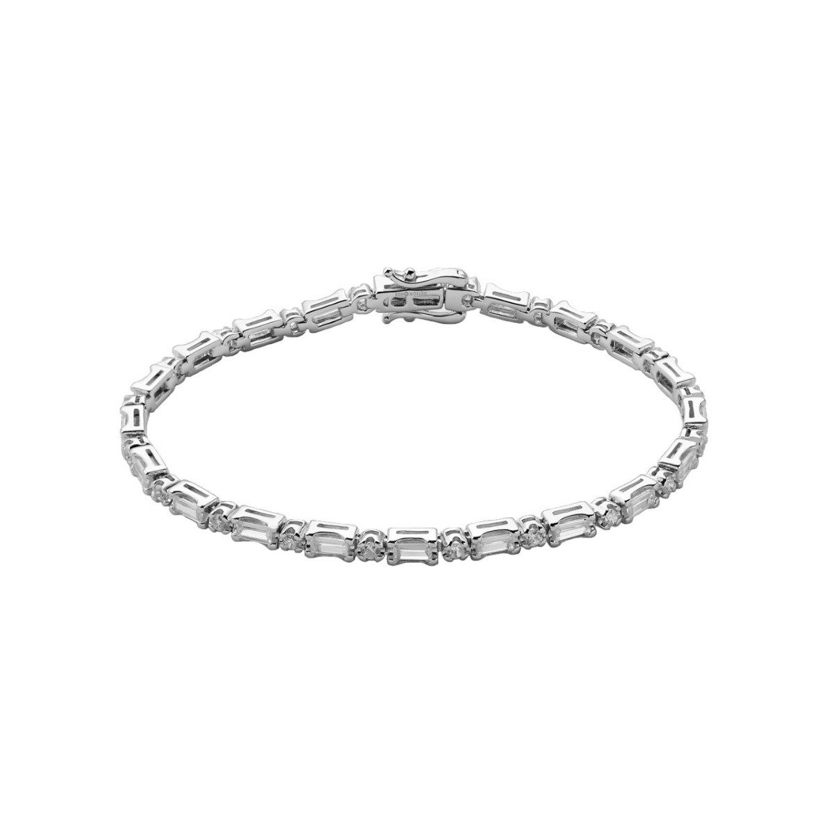 XENOX Tennisarmband Xenox Tennisarmband Damen Krappe Zirkonia Silber 18,5 cm XS2046/L