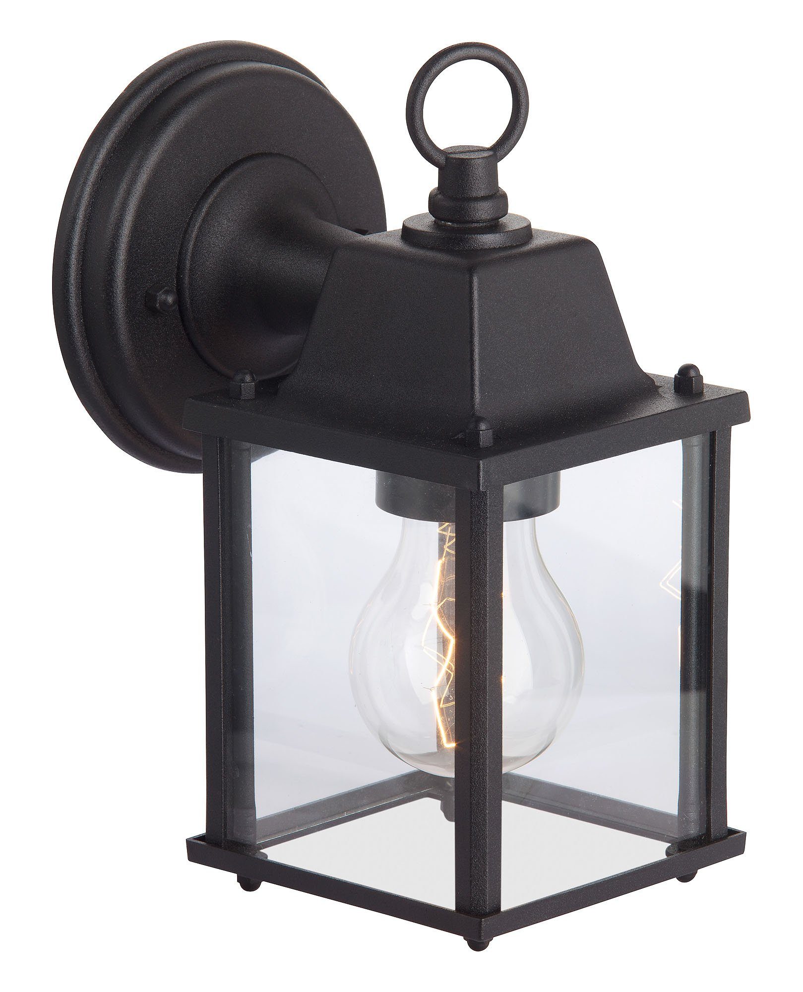 Brilliant Außen-Wandleuchte Irvin, ohne Leuchtmittel, Außenwandlampe hängend schwarz