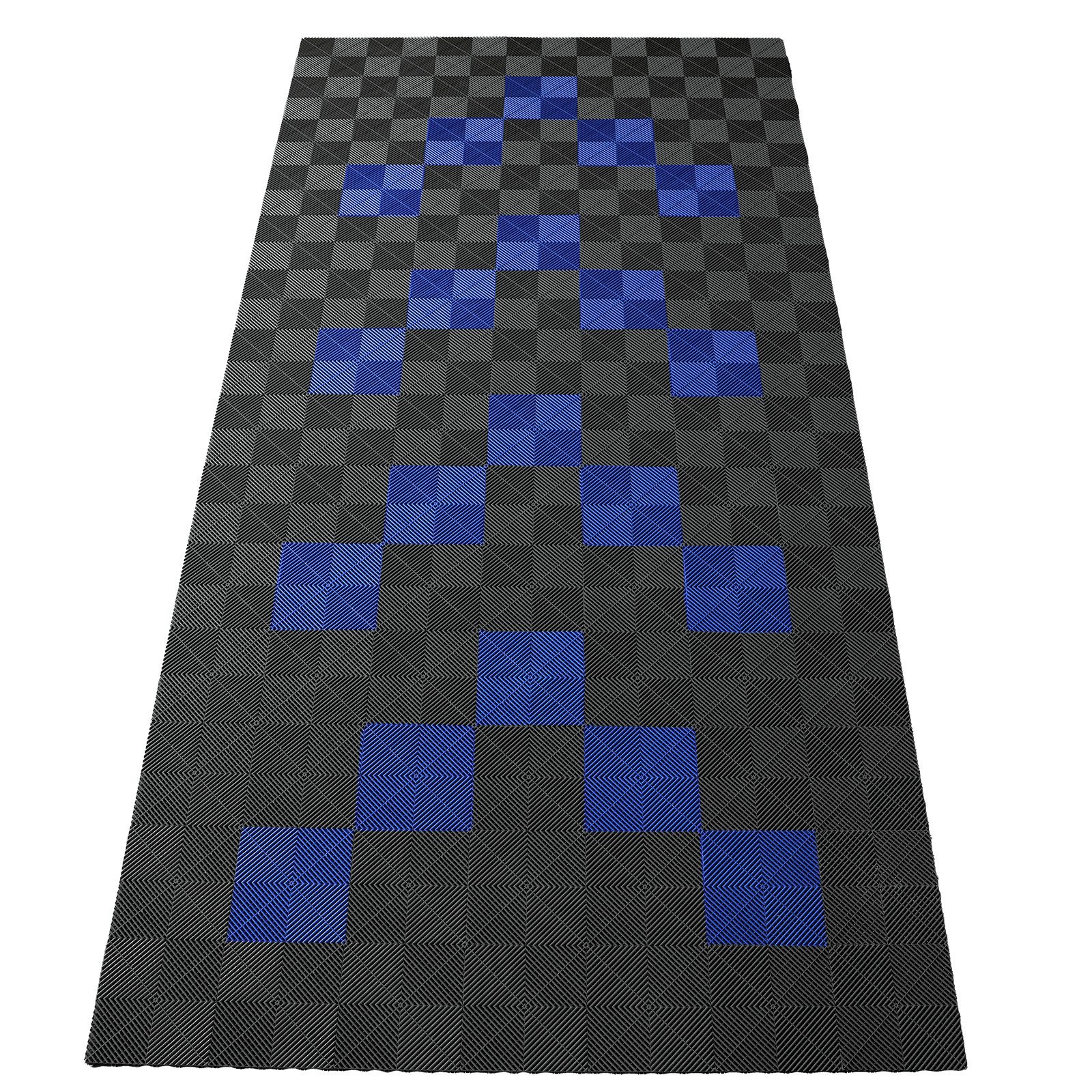 Tenzo-R Bodenfliese Performance Garagenboden Floor 2,8mx5,6m Grau Blau Set1, grau/blau