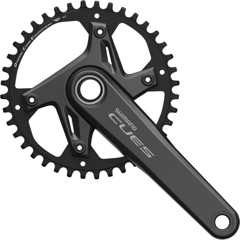 Shimano Fahrradkurbel SHIMANO Kurbelgarnitur CUES FC-U6040-1, 172,5mm, 40Z, 9/10/11-fach Hol