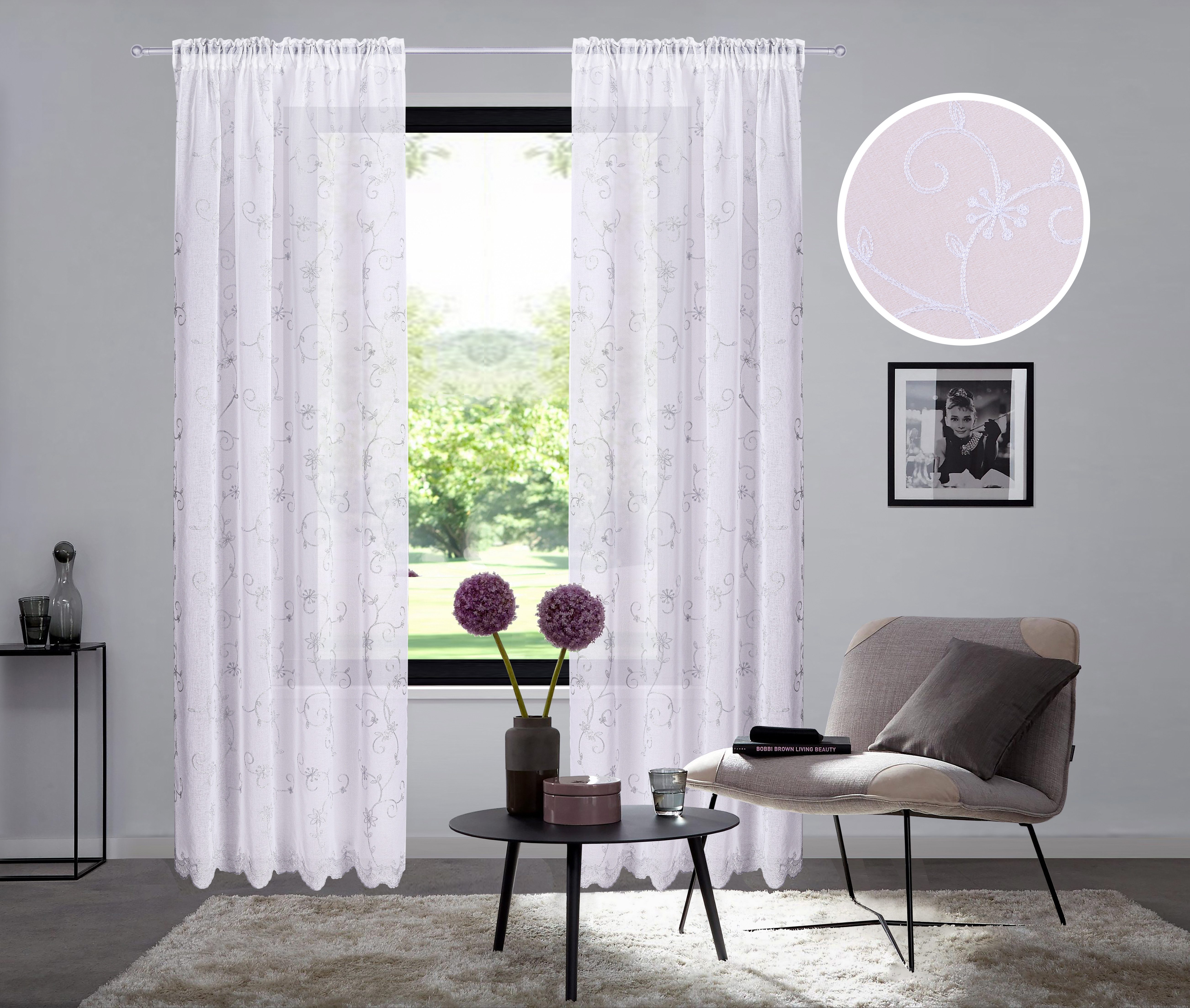 Home affaire Gardine Bisel (1 St), Multifunktionsband, transparent günstig online kaufen