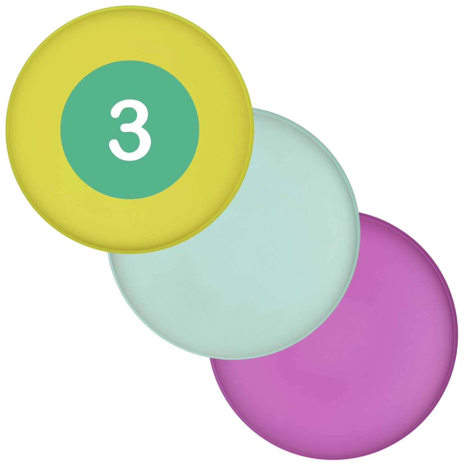 Marrakesch Orient & Mediterran Interior Dekotablett 3er Set Callie Regenbogen Tablett rund 25cm, Boho Dekoablagen Bunt (3 St), Handarbeit