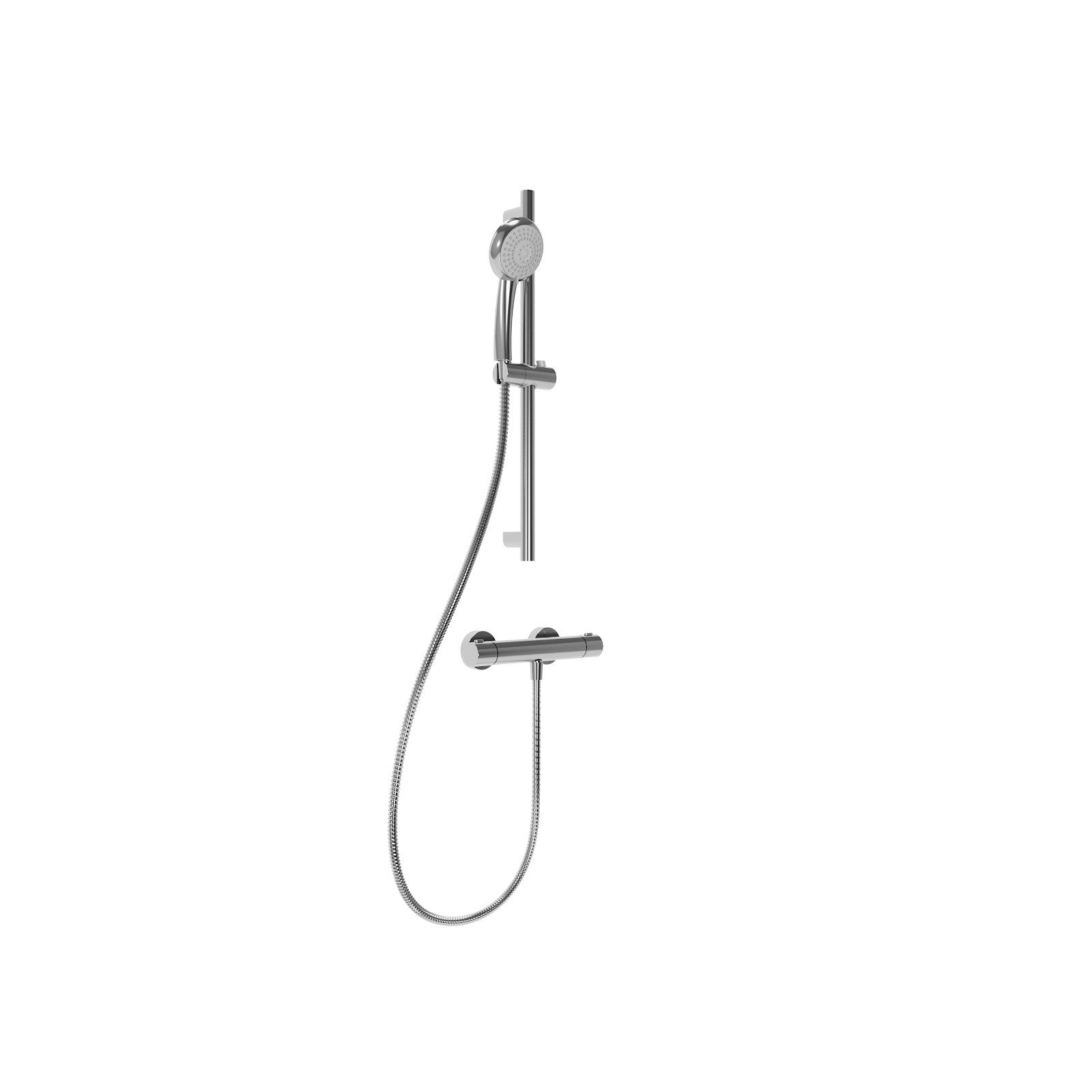 Schulte Duschsystem Basic mit Sicherheits-Thermostat, Höhe 63.5 cm, inkl. Handbrause