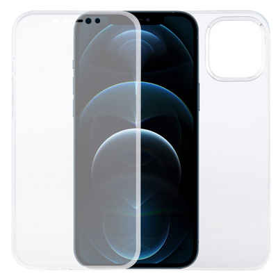 König Design Handyhülle Apple iPhone 12 Pro Max, Apple iPhone 12 Pro Max Handyhülle Full-Cover 360 Grad Full Cover Transparent