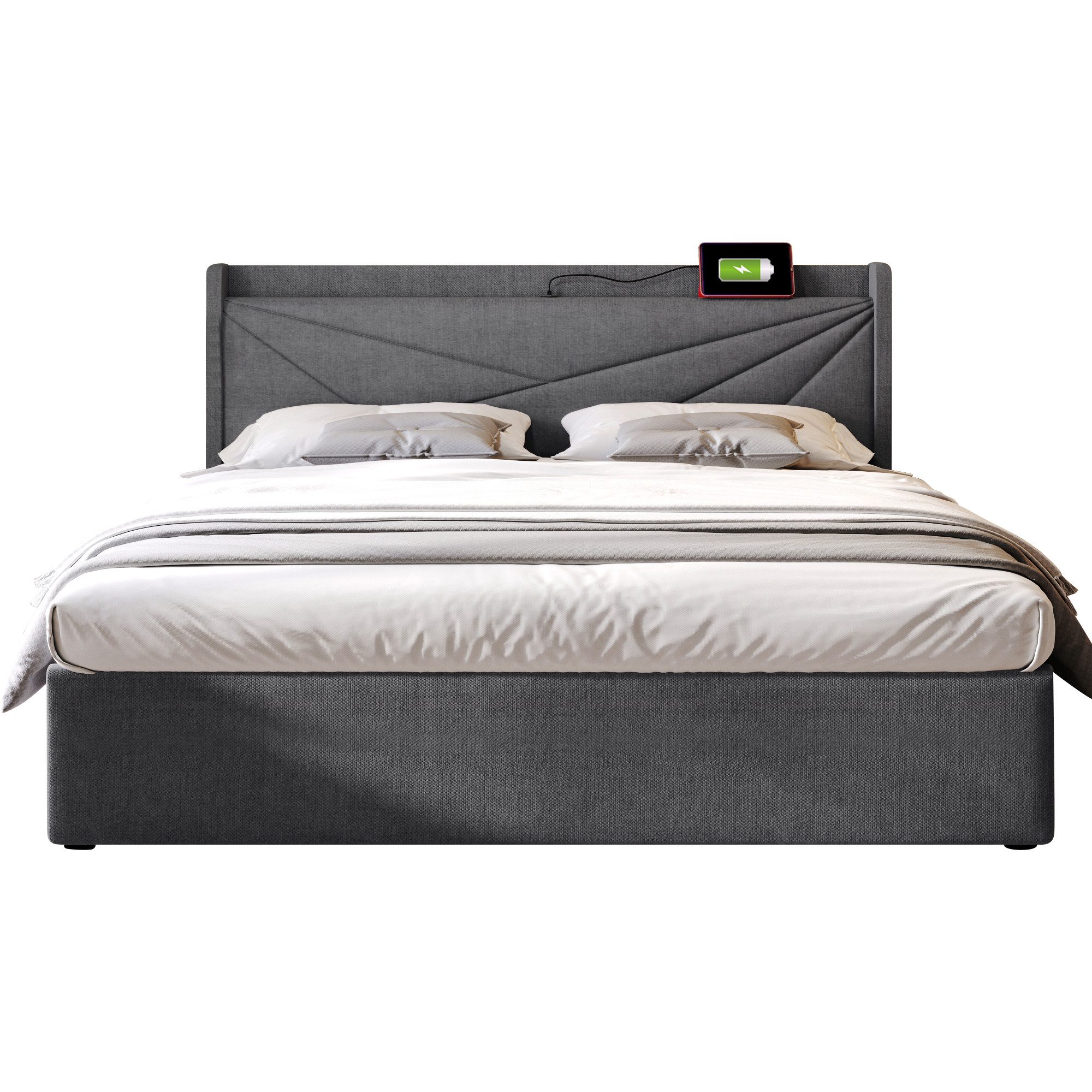 OKWISH Polsterbett Stauraumbett (160x200 mit lattenrost, günstig online kaufen
