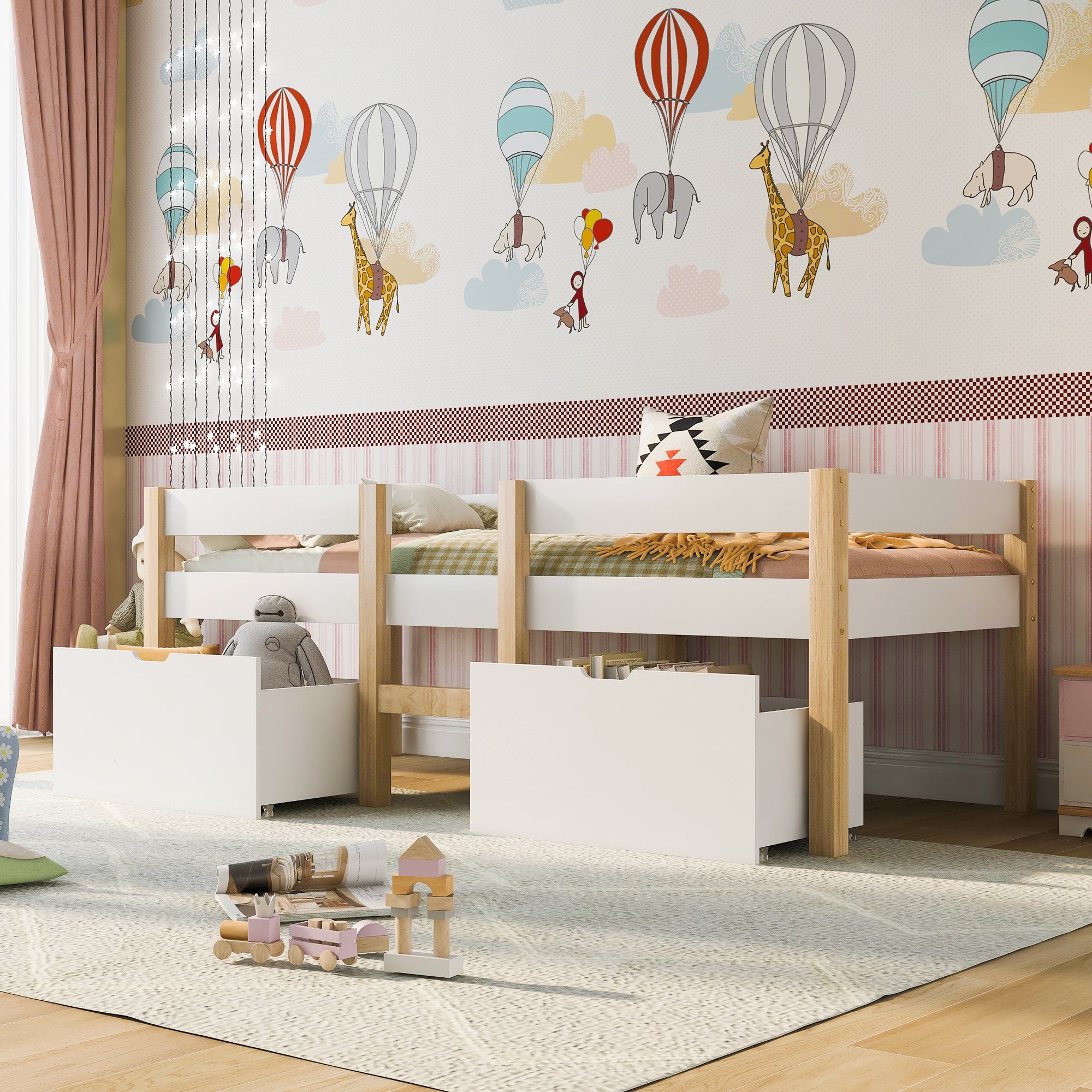Sweiko Kinderbett, Hochbett mit 2 Schubladen günstig online kaufen