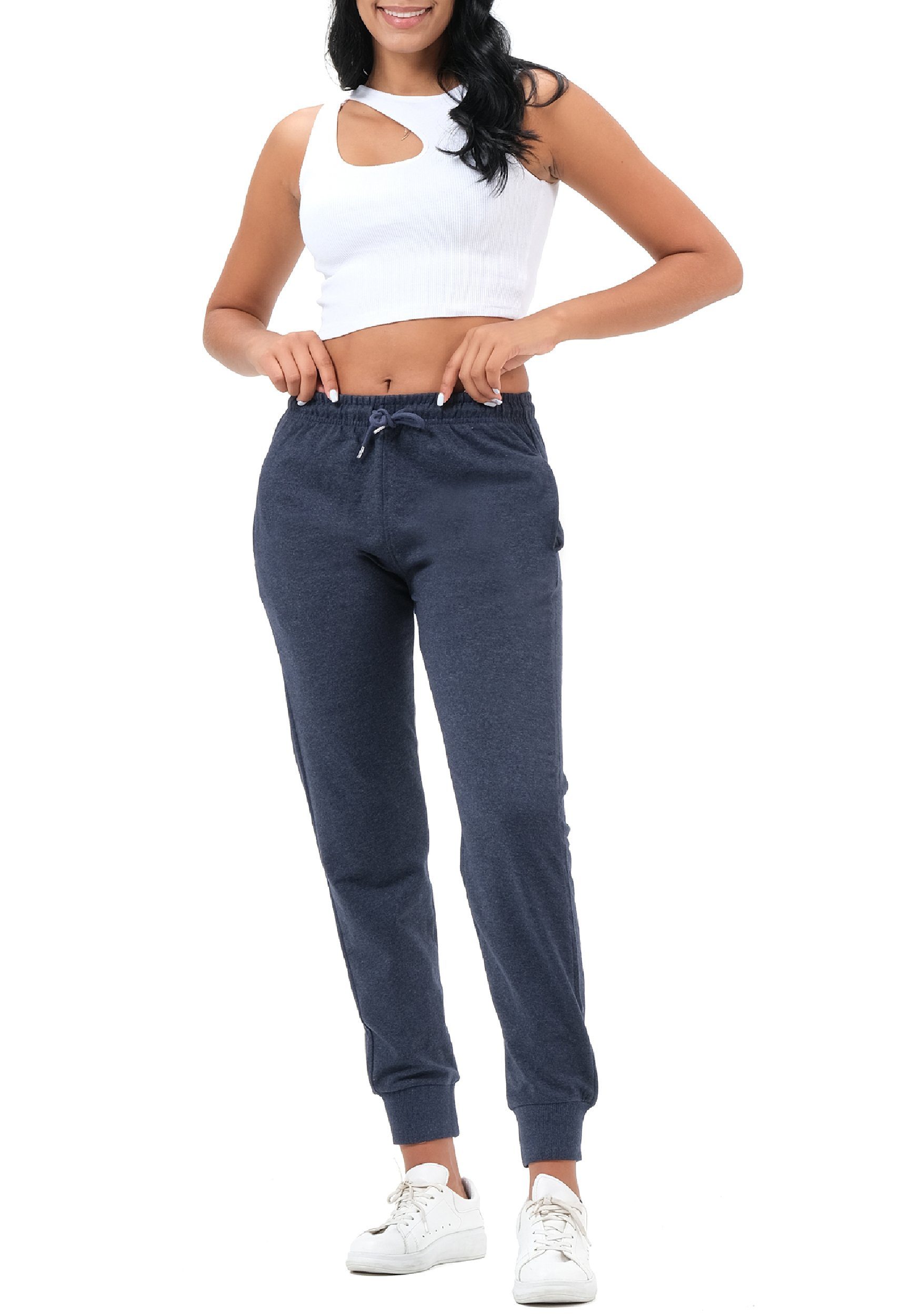 ROSS CAMP Jogginghose Jogginghose Damen (1-tlg) Baumwolle, Elasthan