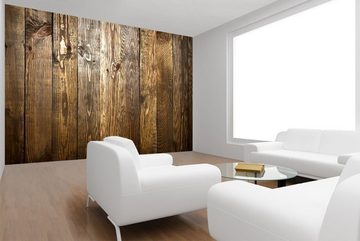 WandbilderXXL Fototapete Brown Wood, glatt, Holzoptik, Vliestapete, hochwertiger Digitaldruck, in verschiedenen Größen