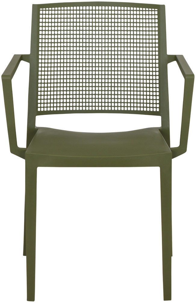 Siena Garden Gartensessel Square 2er Set Stapelsessel olive (Set, 2-St), Gestell, Polypropylen/Glasfaser