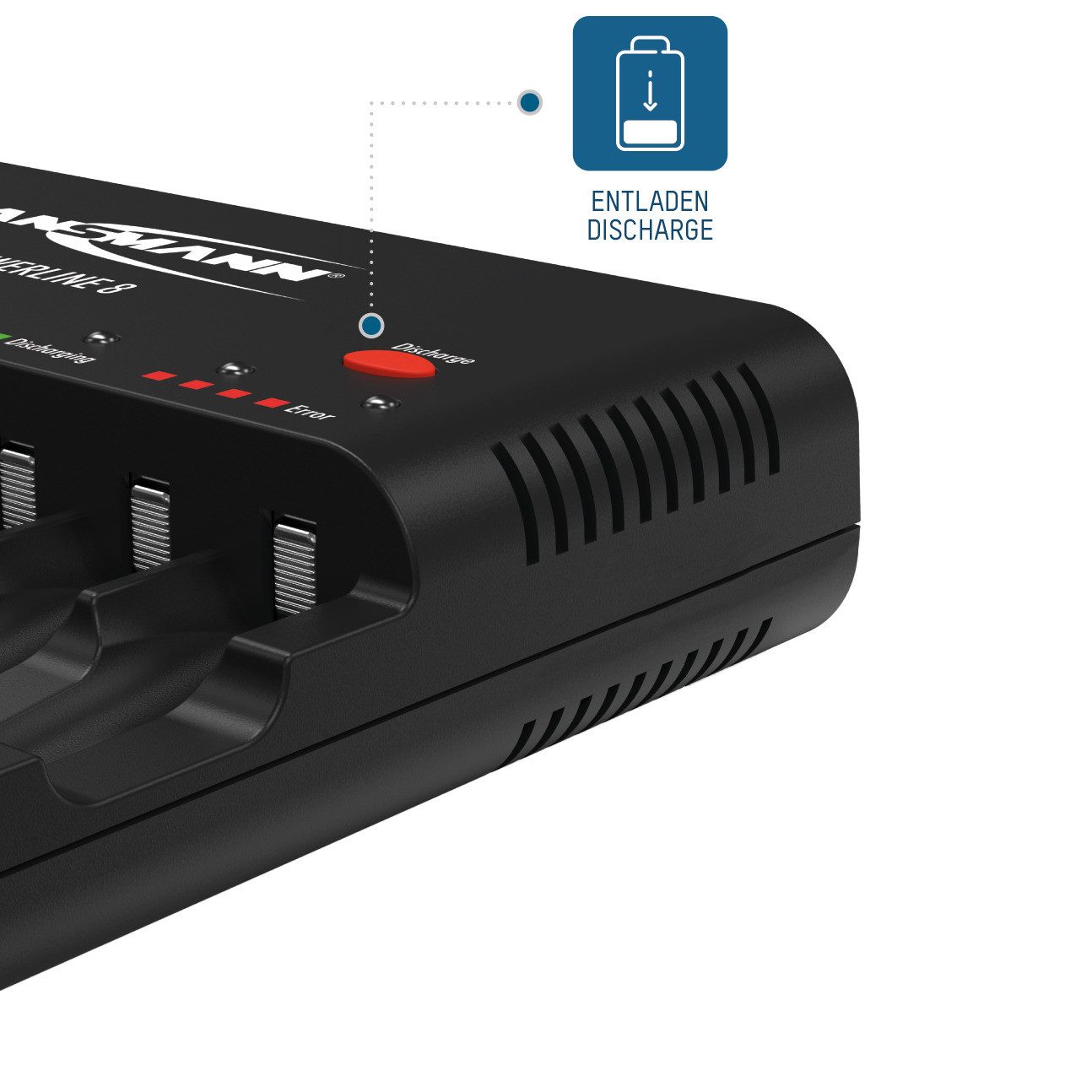 ANSMANN AG Akku Ladegerät für 1-8 AAA / AA NiMH Universal-Ladegerät