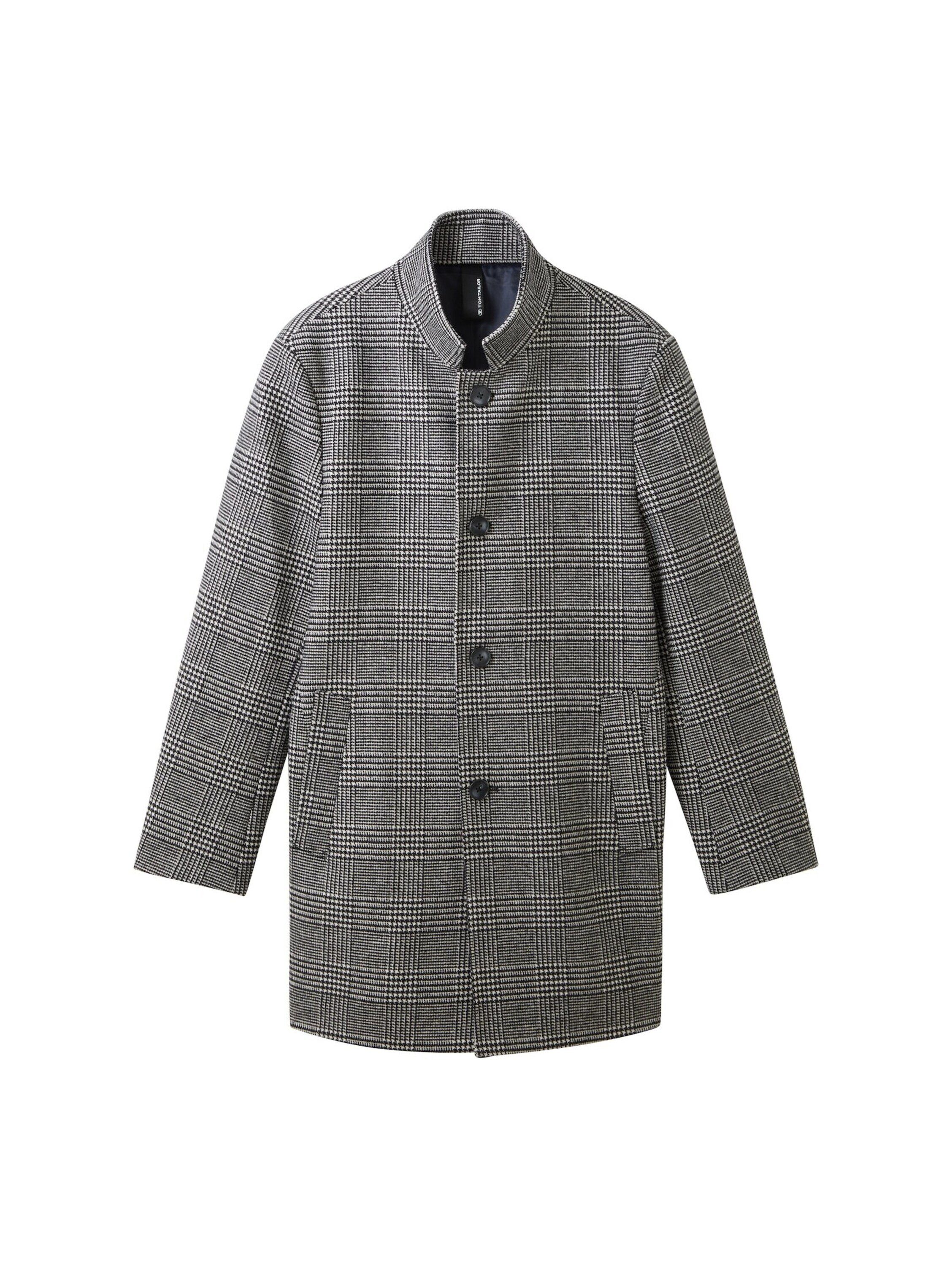 Langmantel TOM houndstooth black (1-tlg) ecru TAILOR