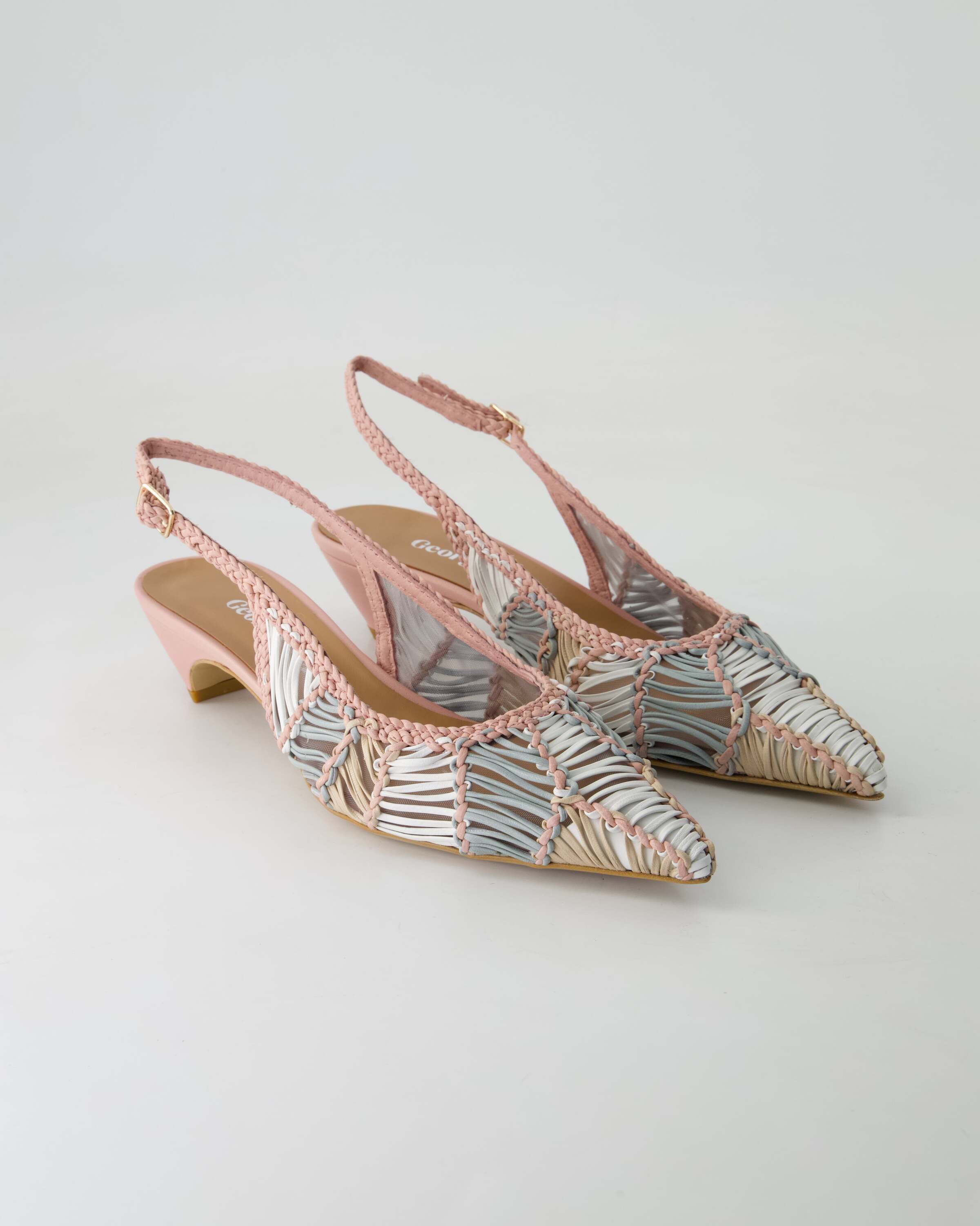 George Watts N1008-655 Slingpumps Obermaterial: Leder