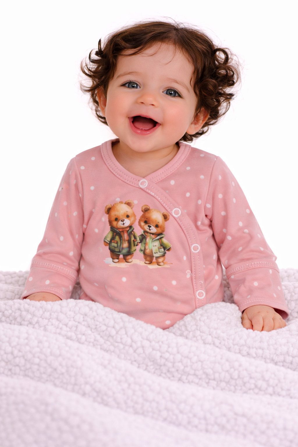 Body Wickelbody Baby Body Langarmbody mit Kratzschutz für Babys und Kinder