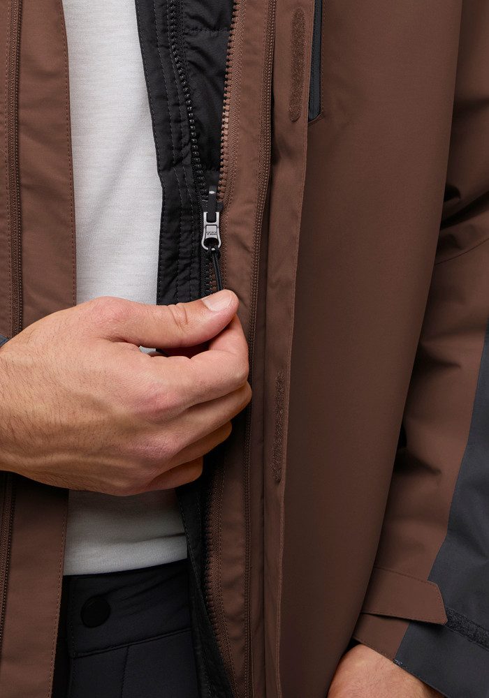 Jack Wolfskin 3-in-1-Funktionsjacke JASPER 3IN1 JKT M mit abnehmbarer, gefütterter Kapuze, wasserdicht, winddicht