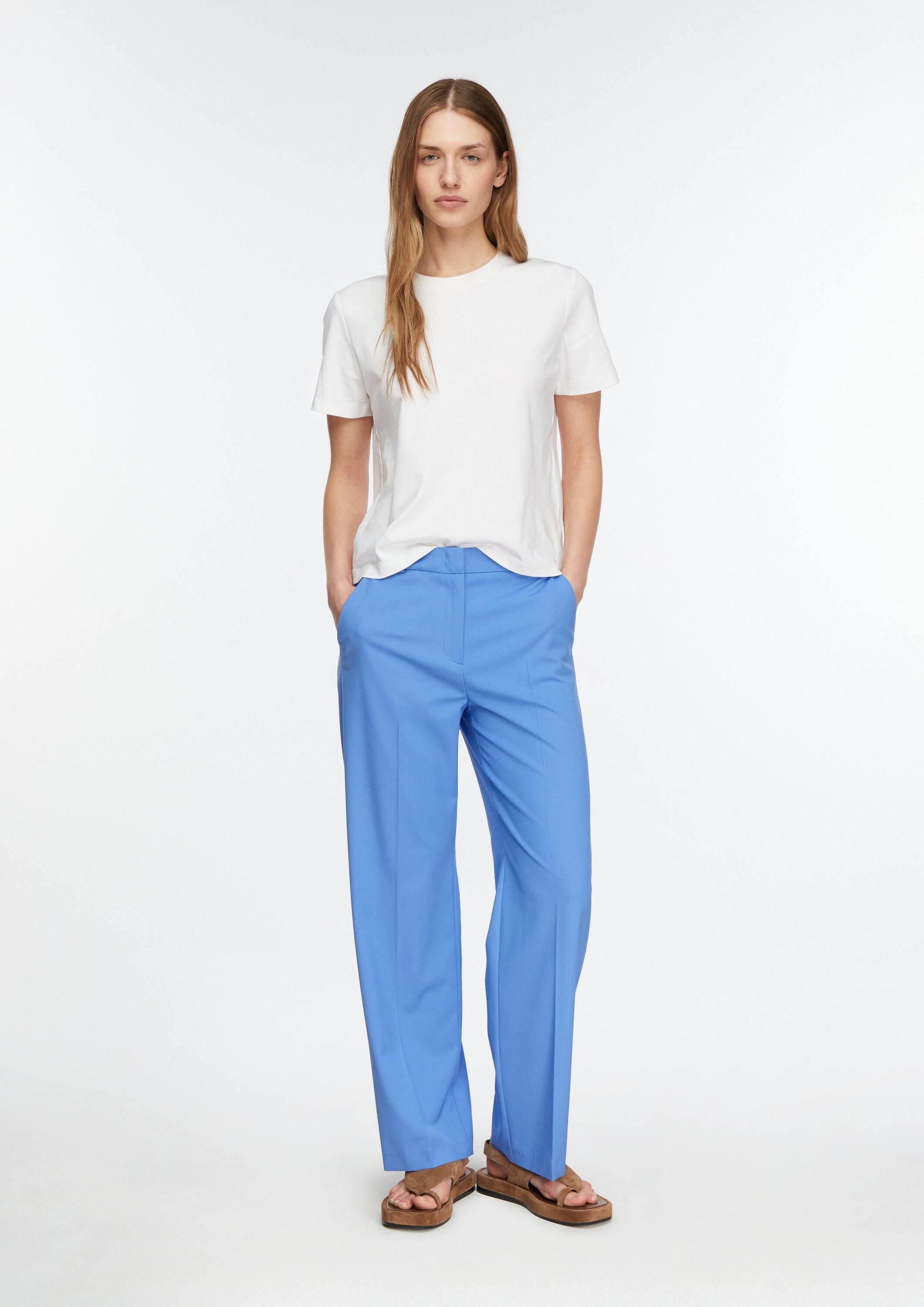 comma 7/8-Hose Hose Hose mit Straight Leg aus Viskosestretch günstig online kaufen