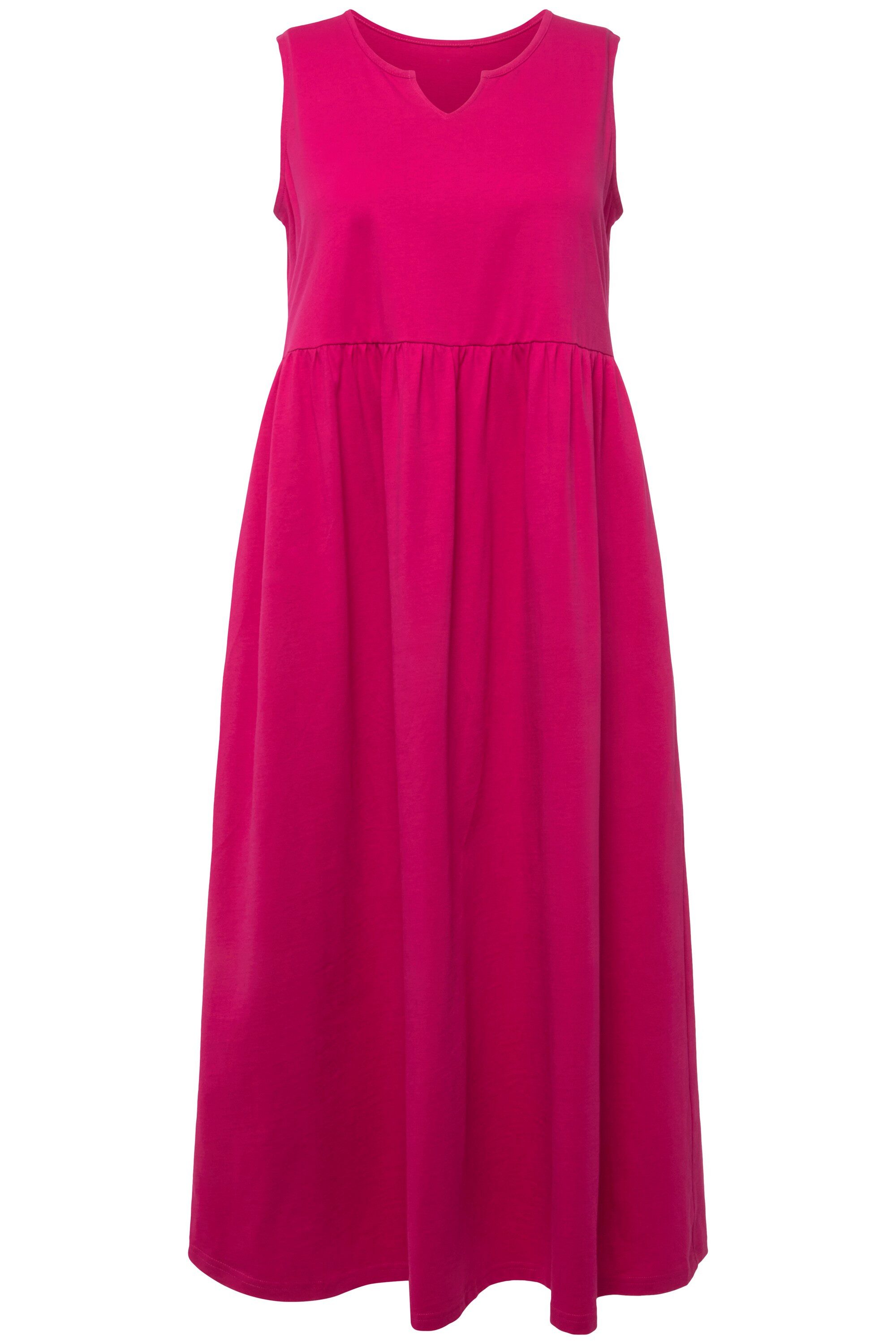Ulla Popken Maxikleid Jerseykleid A-Linie Tunika-Ausschnitt günstig online kaufen