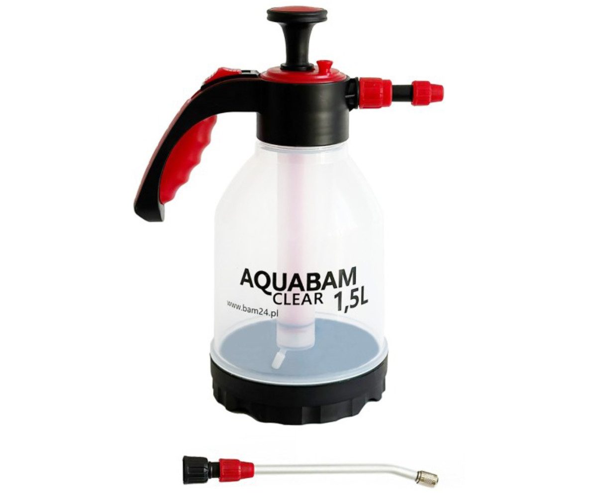 Systafex® Sprühflasche Drucksprühgerät 1,5 L Sprühflasche verstellbare Düse mit Lanze, (1 x Drucksprühgerät 1,5 L mit Lanze), verstellbare Düse, Füllstandsanzeige, zusätzliche Lanze