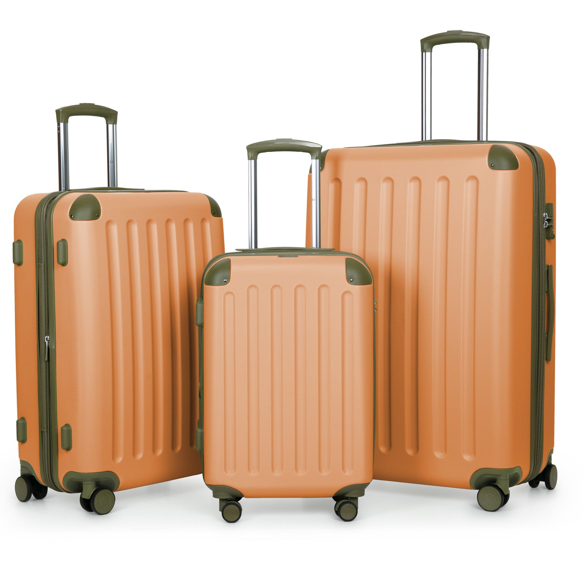 Hauptstadtkoffer Hartschalen-Trolley Spree, 4 Rollen, Kofferset 3tlg Hartschalenkoffer, Erweiterung, TSA, ABS