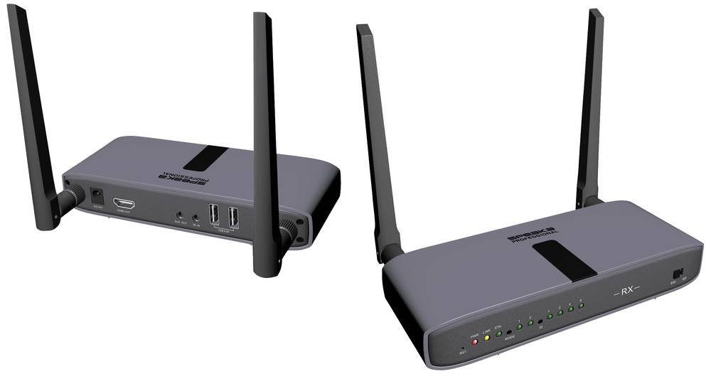 SpeaKa Professional m GHz Professional HDMI-Funkübertragung SpeaKa (Set) 150 5 SP-HWE-800 Funkgerät