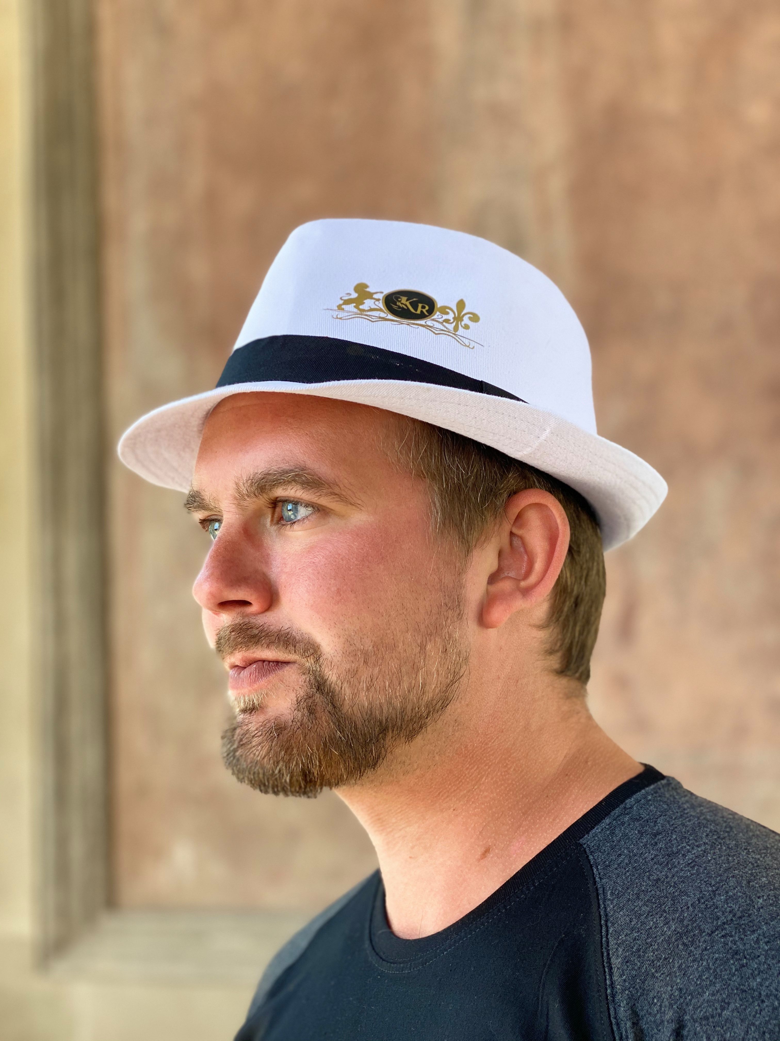 KR-Industries Fedora Hat KR Style (1-St) mit goldenen Applikationen