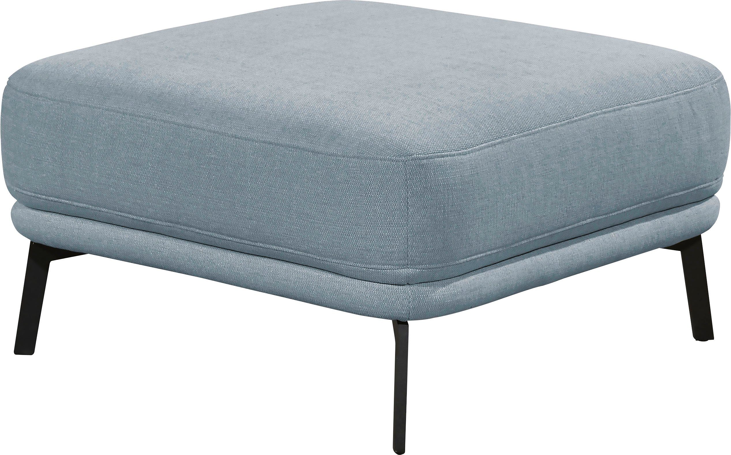 SCHÖNER WOHNEN-Kollektion Hocker Pearl - 5 Jahre Hersteller-Garantie, auch in Bouclé, Passend zur Serie Pearl, B/T/H: 80/80/45cm, Füße Metall