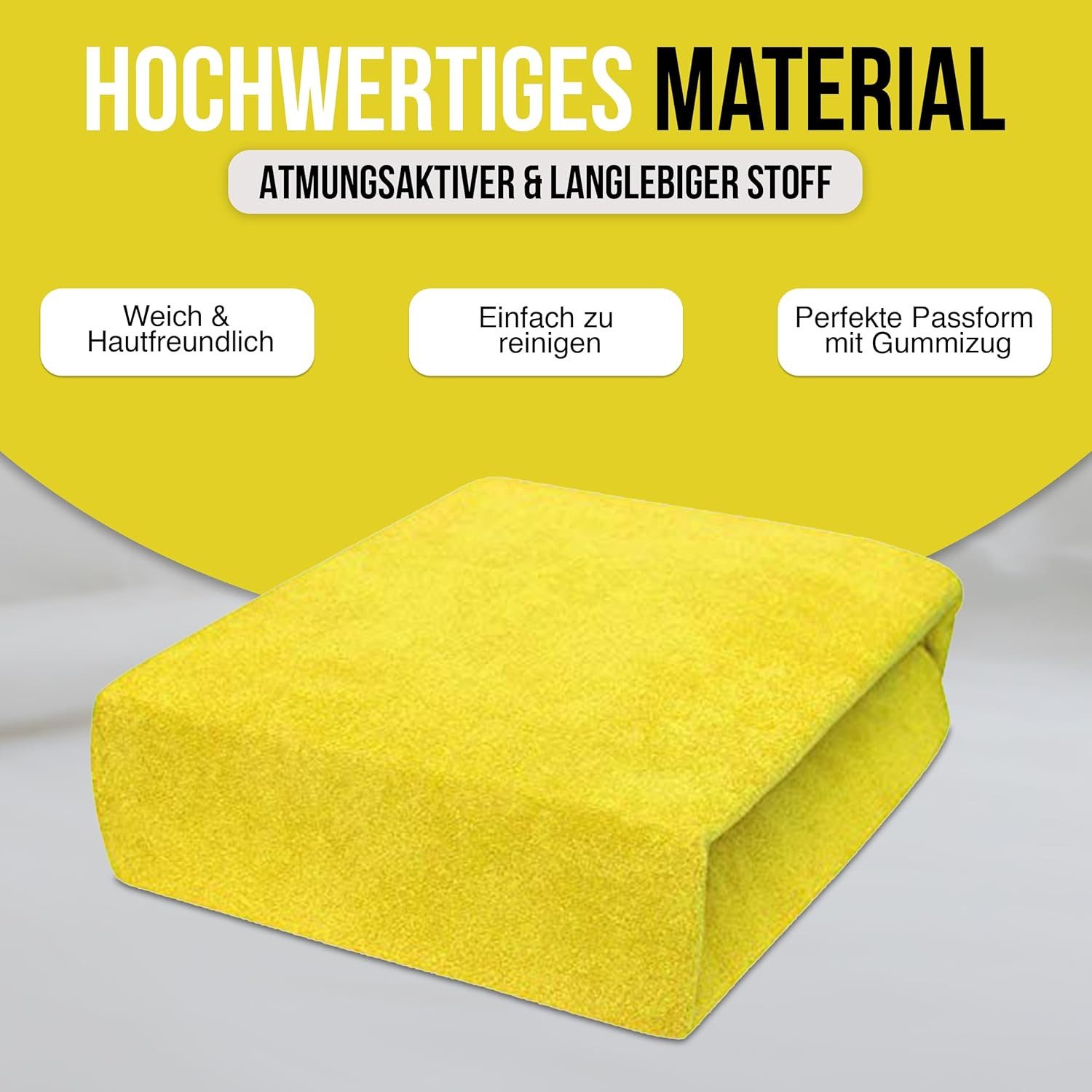 Best for You Spannbettlaken Terry Spannbettlaken–Flauschiger Handtuchstoff für Komfort & Passform, Frotte, Gummizug: Rundum