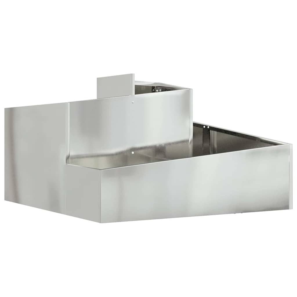 vidaXL Blumentopf Gartenblumentopf Silber 80 x günstig online kaufen