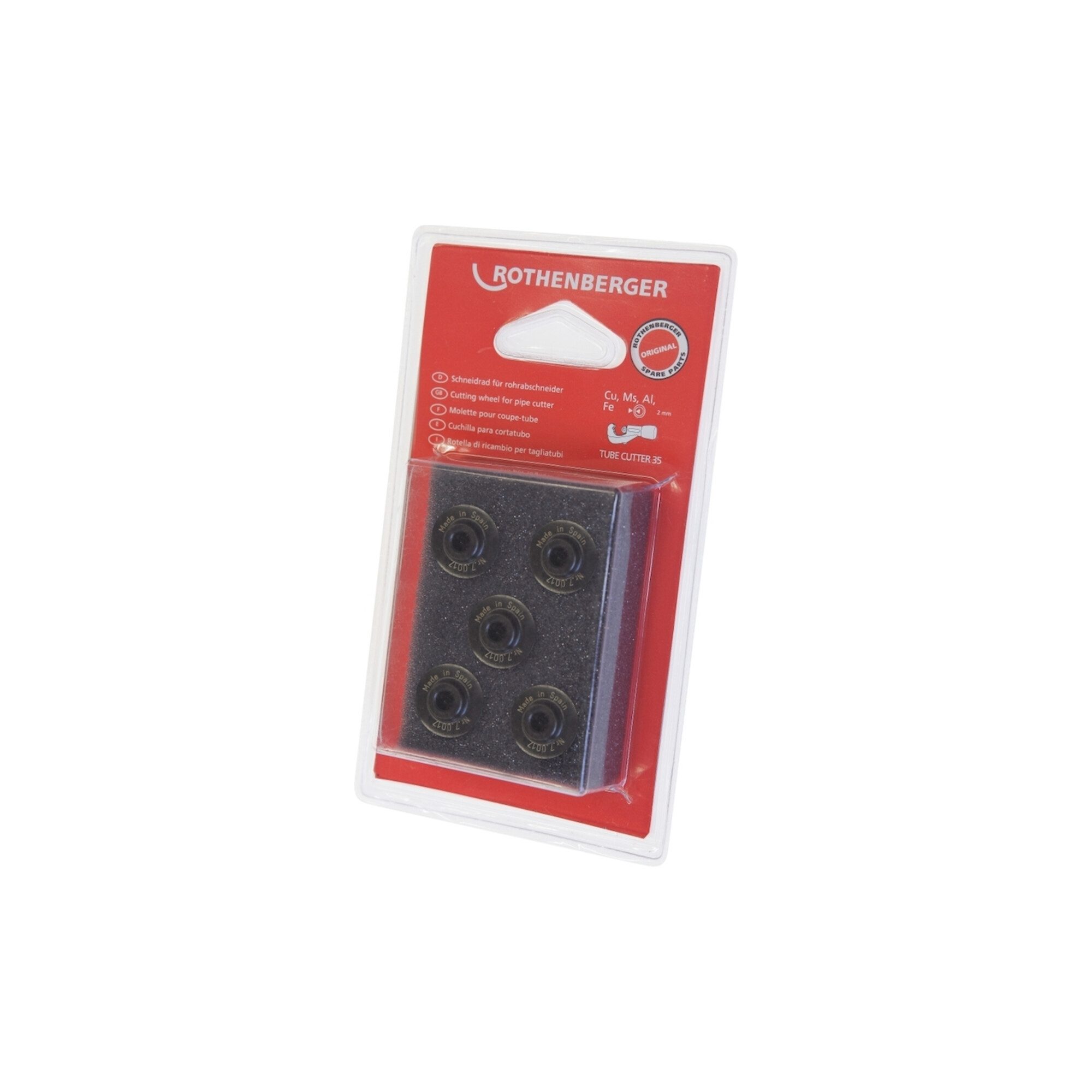 Rothenberger Sägeblatt Rothenberger Schneidrad für TUBE CUTTER 35, Cu-MS-Al-FE, 5 Stück