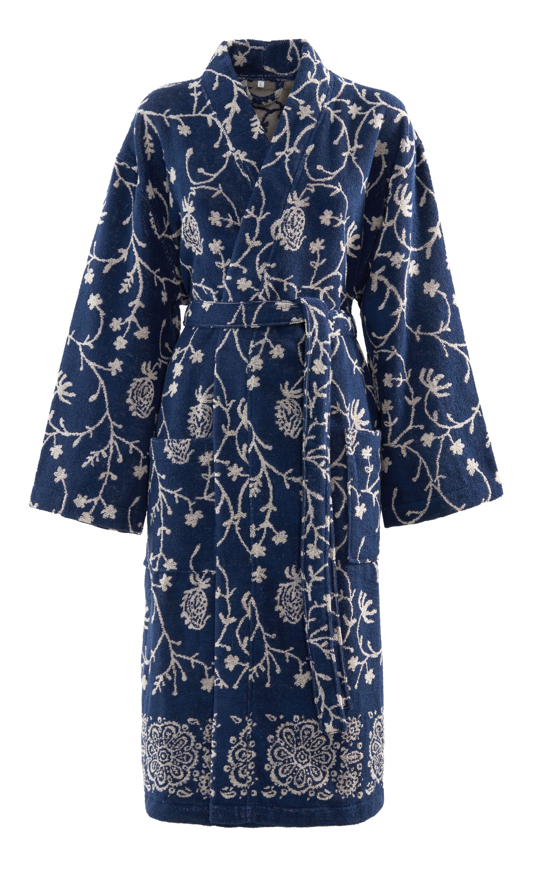 Bassetti Damenbademantel BRENTA, midi, Baumwolle, ohne Kapuze, Gürtel, aus günstig online kaufen