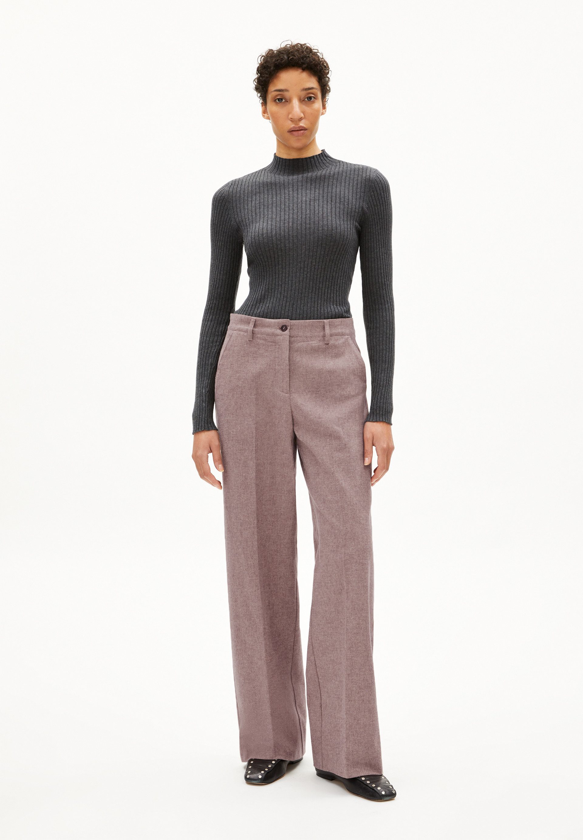 Armedangels Stoffhose LEANDRAA HANDAAS Webhose aus Bio-Baumwoll Mix (Regula günstig online kaufen