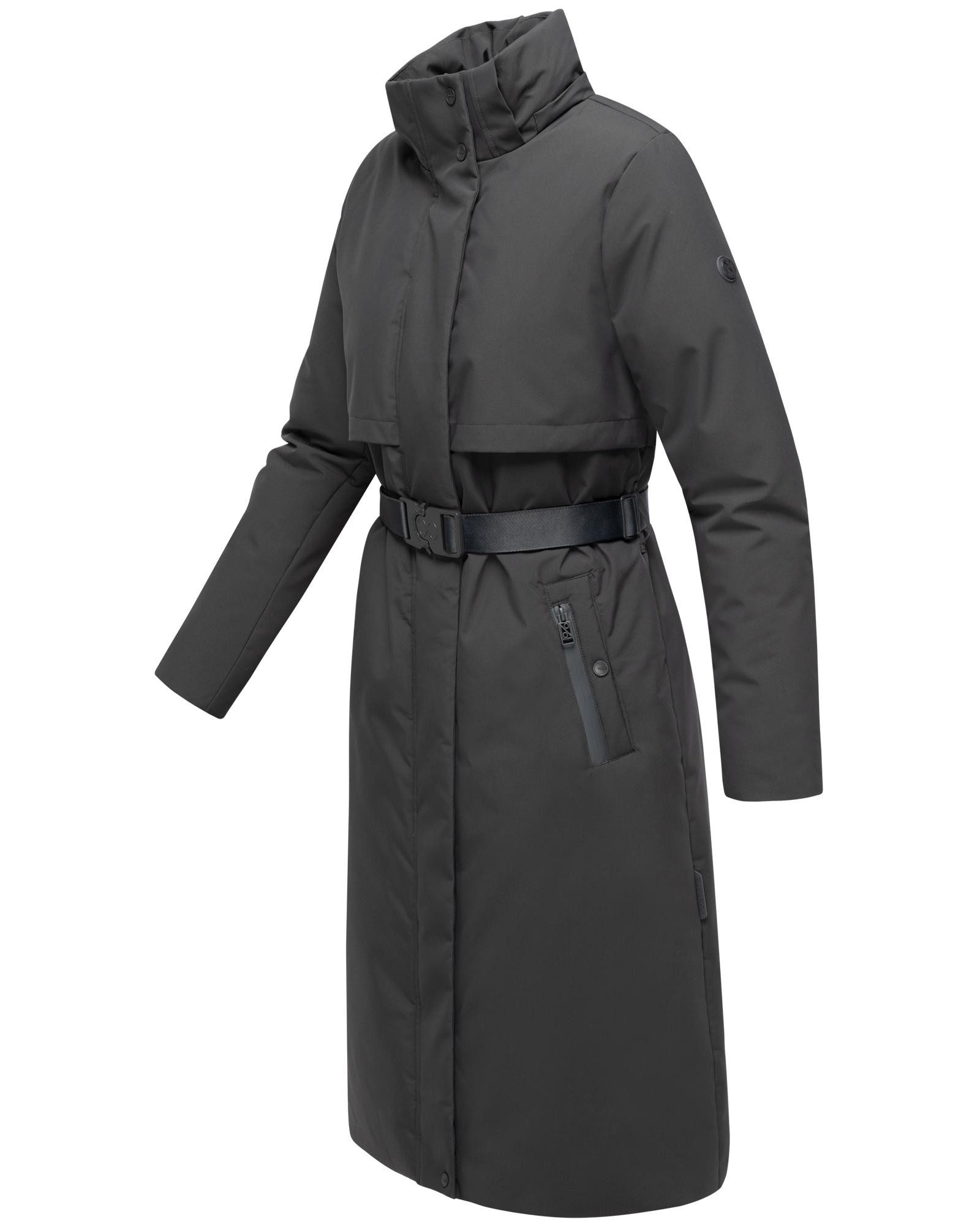 Navahoo Wintermantel Waldbummler 14 Wasserabweisender Winterparka mit Kapuze und Taillengürtel – Bild 5 von 5