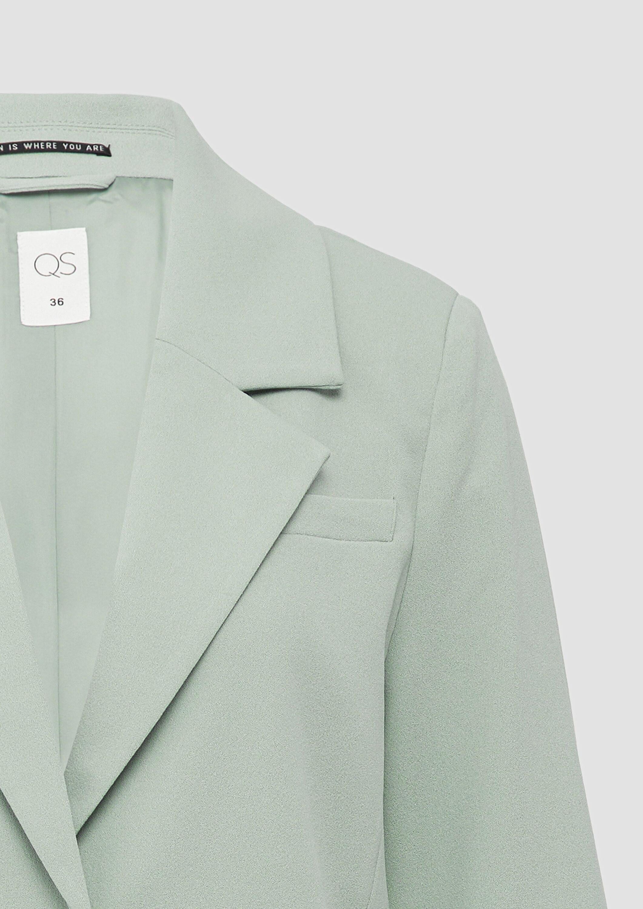 QS Jackenblazer Indoor-Blazer Interlock-Blazer mit Krempelarm