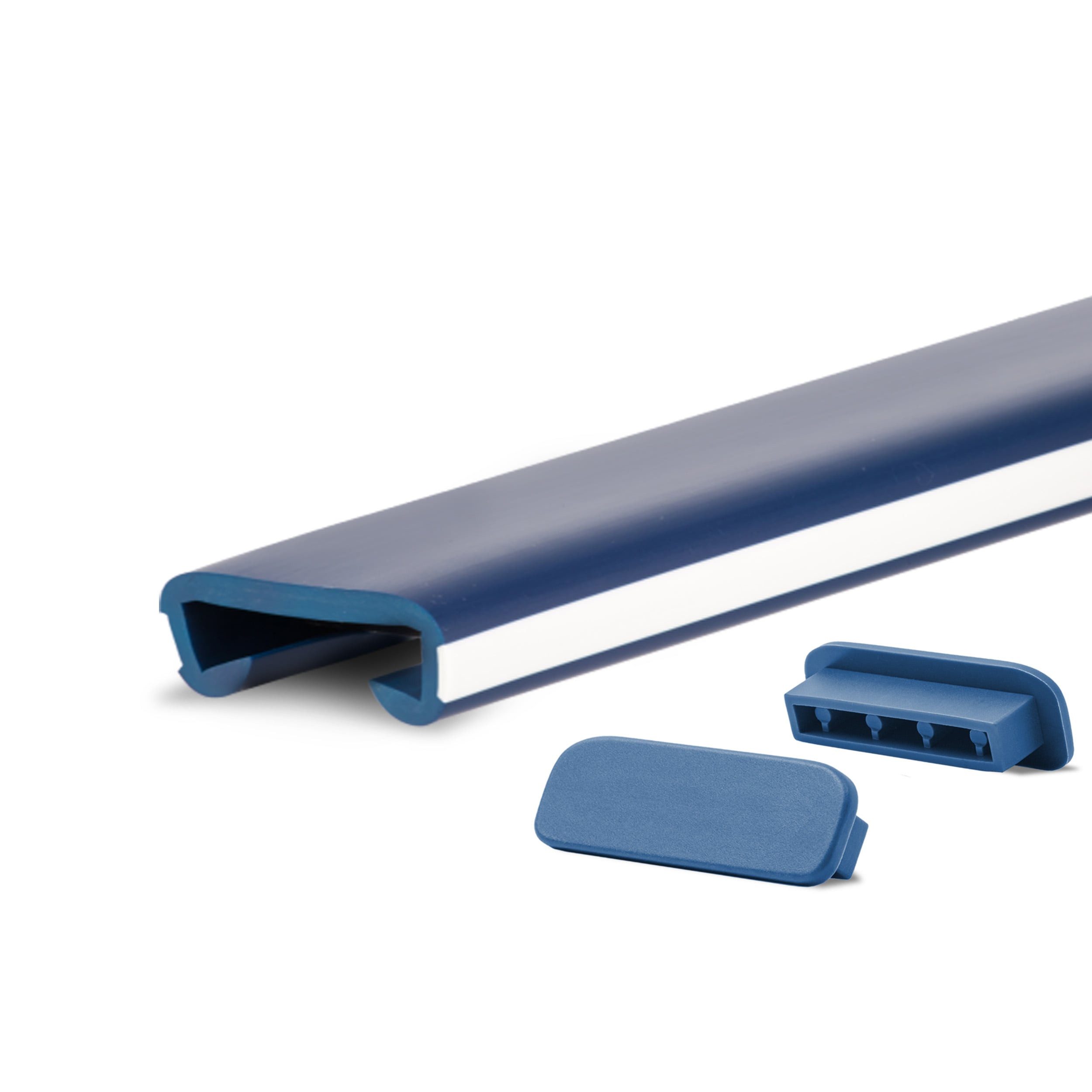 Quest Handlauf Treppenhandlauf LUX PVC, 100,00 cm Gesamtlänge, (Packung, 1 St), 40x8 mm, rutschfest, für Flachstahl 5-8 mm