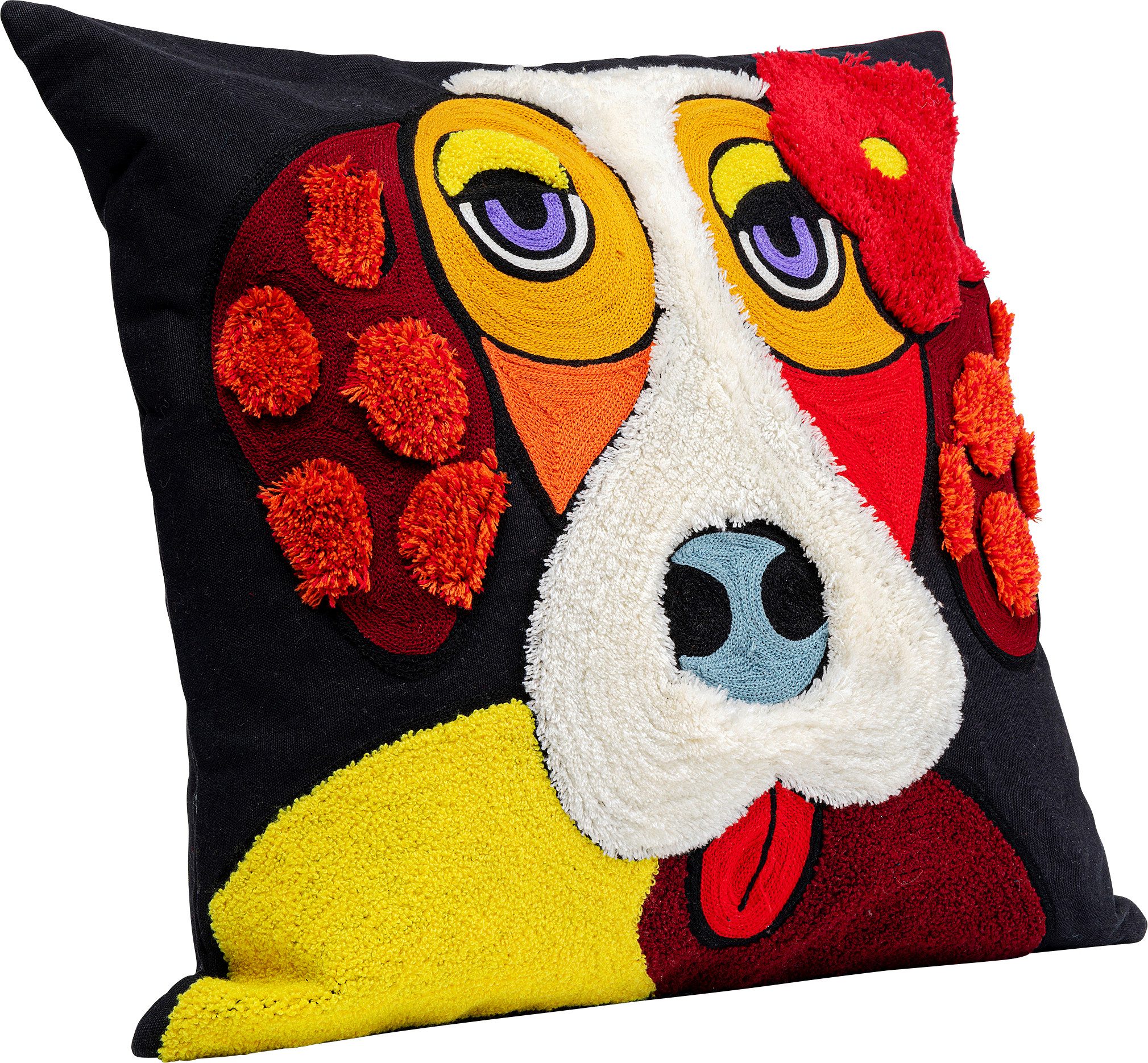 Kare Design Dekokissen Make Up Dog, Kissenhülle mit Füllung, 45x45 cm, stützt Kopf und Nacken angenehm und sorgt für erholsamen Schlaf
