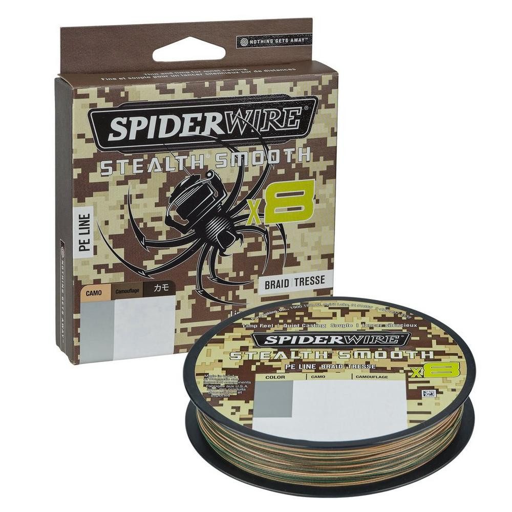 Spiderwire Angelschnur Spiderwire STEALTH SMOOTH 8 CAMO 150m 300m Camouflage, 0.13 m Länge, Sehr abriebfest, Rund geflochten