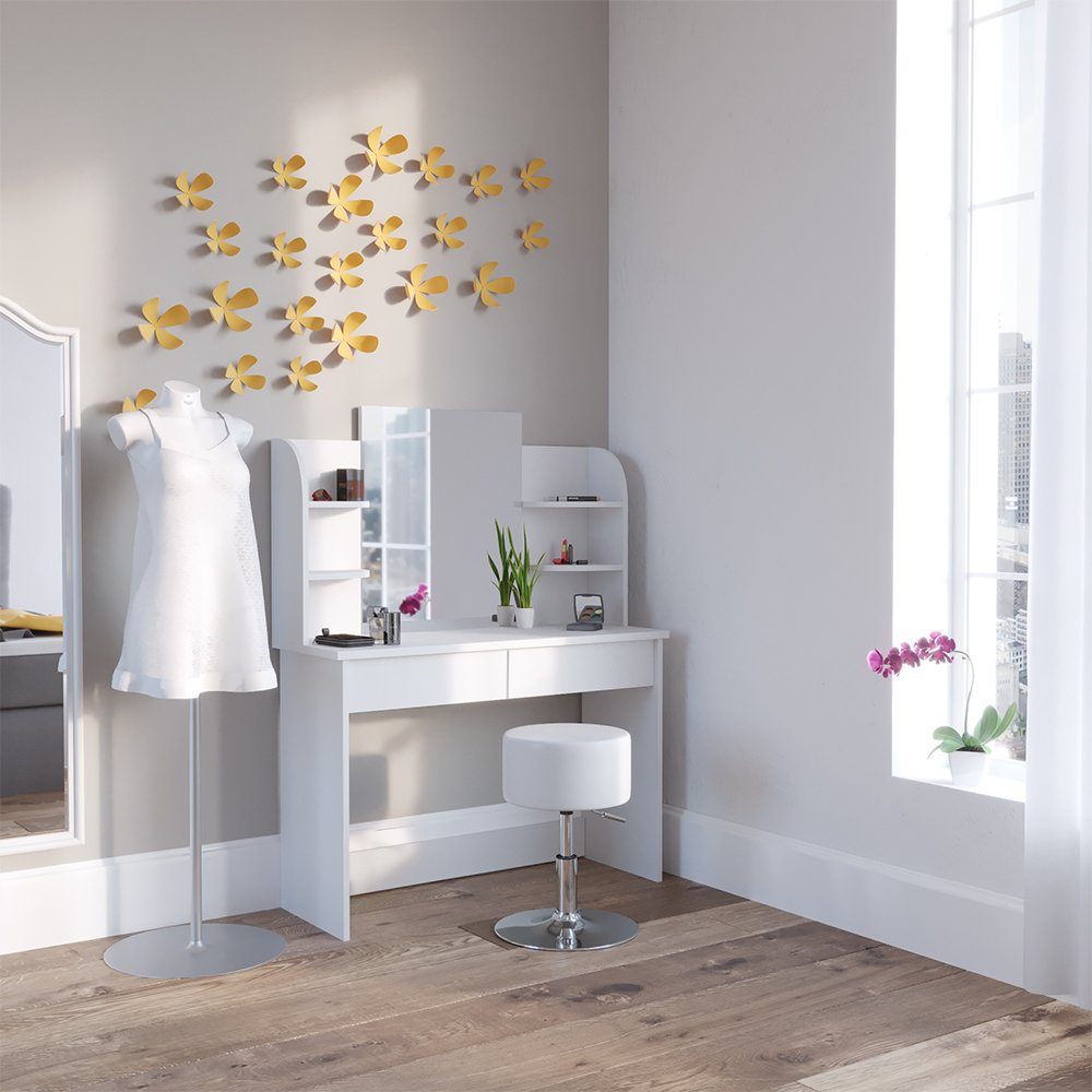 Vicco Schminktisch Charlotte, Weiß, 108 cm günstig online kaufen