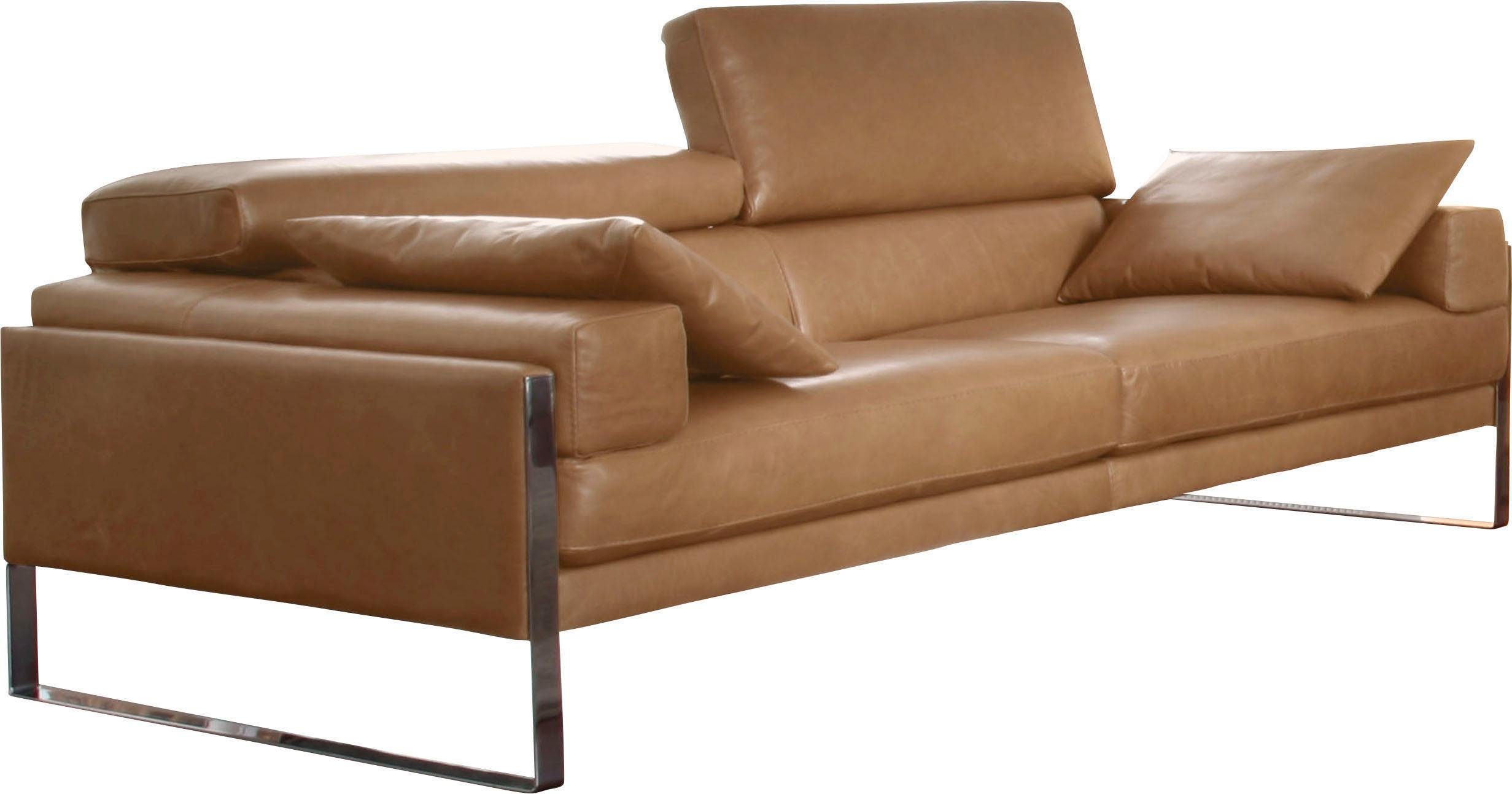 CALIA ITALIA 2-Sitzer Romeo, Designsofa der Extraklasse mit tollem Sitzkomfort, edle Design Kufenfüße und edlem Lederbezug