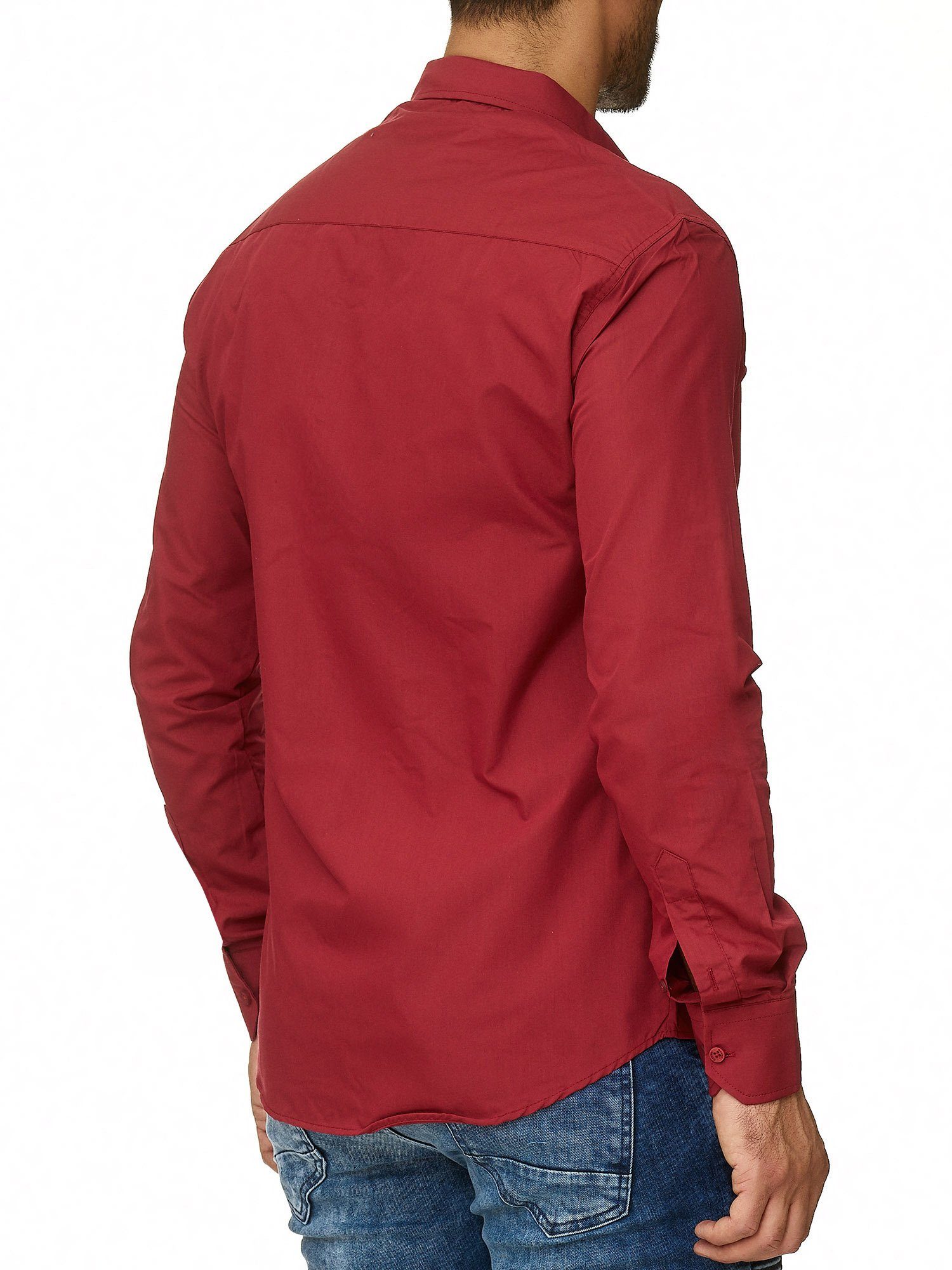 Reslad Langarmhemd Reslad Herren Hemd Kentkragen Unicolor Langarmhemd RS-7002 (Herrenhemd) Freizeithemd Businesshemd mit Stretch-Anteil
