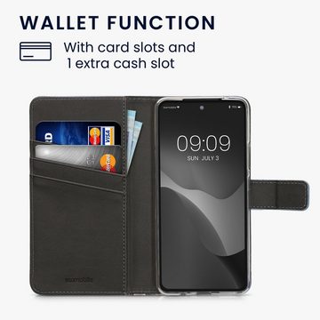 kwmobile Handyhülle Wallet Case kompatibel mit Motorola Moto G72, Hülle mit Ständer Kartenfächer - Handyhülle