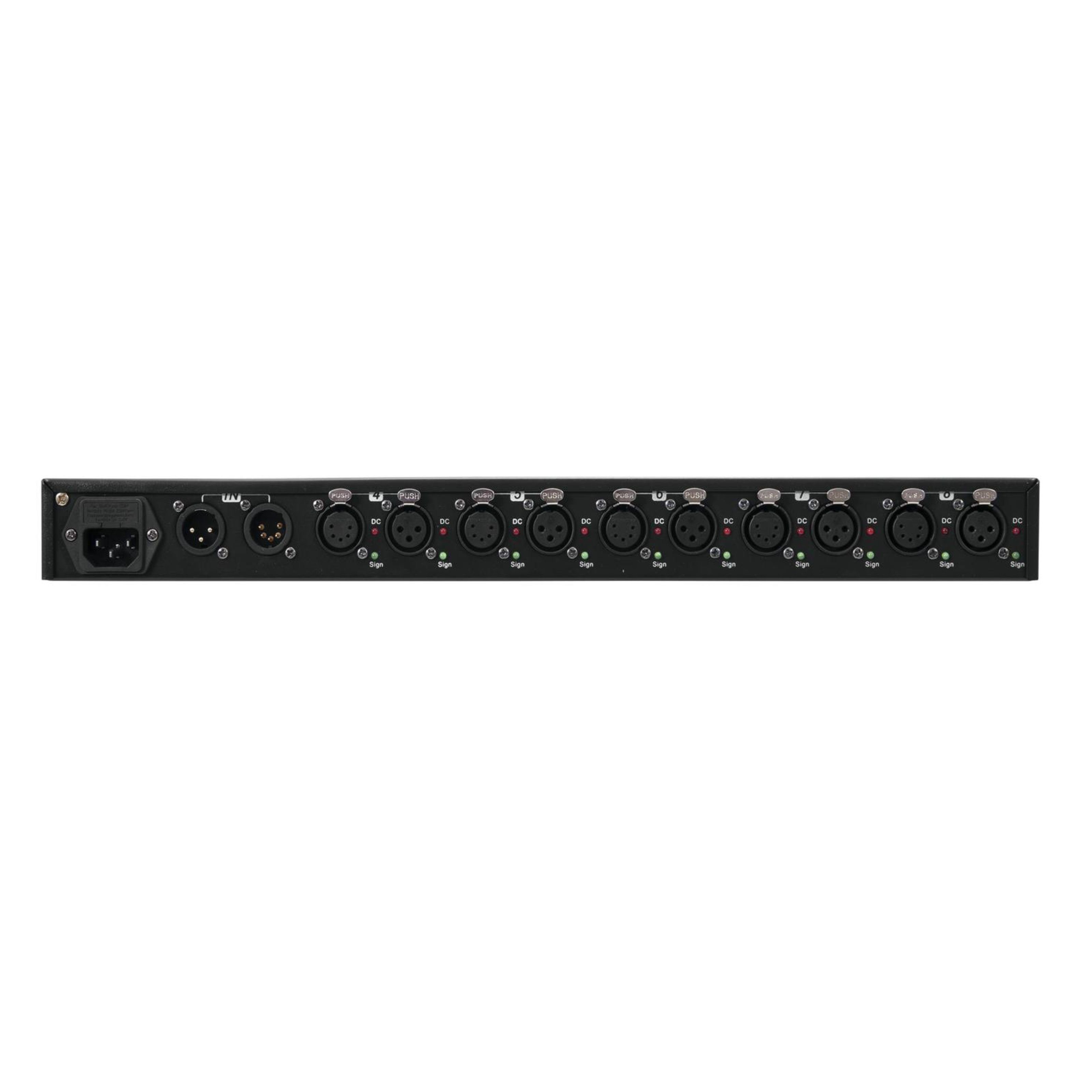 EUROLITE Mischpult, (DMX Split 8X 8-facher DMX-Splitter 19", Steuerungen für Licht, Splitter, Merger und Multiplexer), DMX Split 8X 8-facher DMX-Splitter, 19" - Steuerung für Licht
