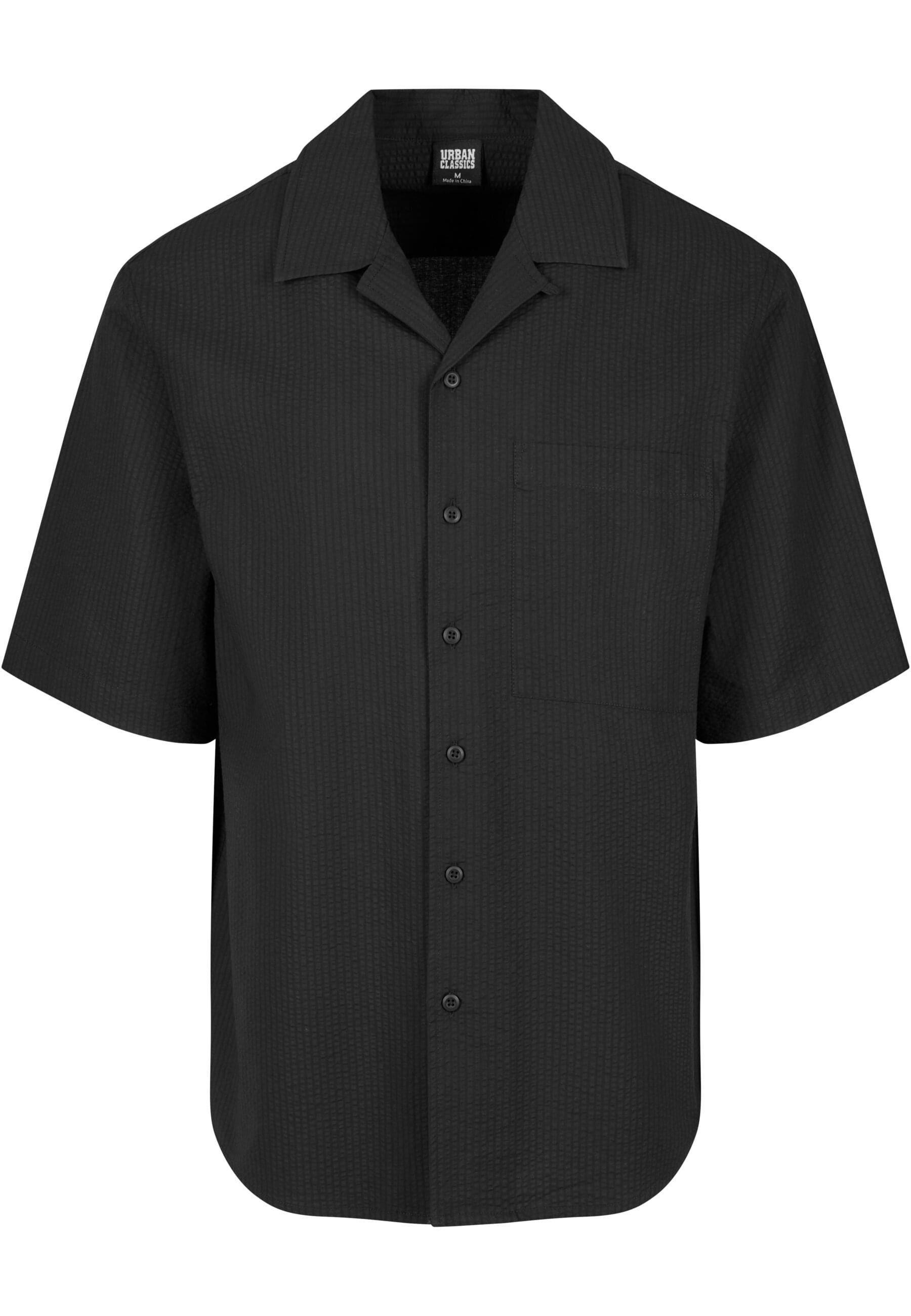 Langarmhemd Urban Classics Herren Relaxed Seersucker Short Sleeve Shirt
