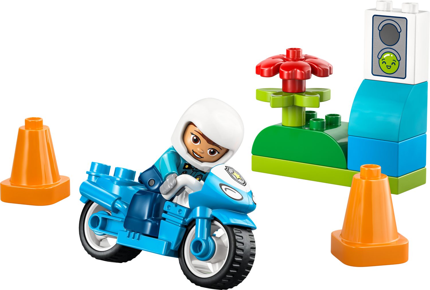 DUPLO 10471 Blaues Polizeimotorrad Spielbausteine