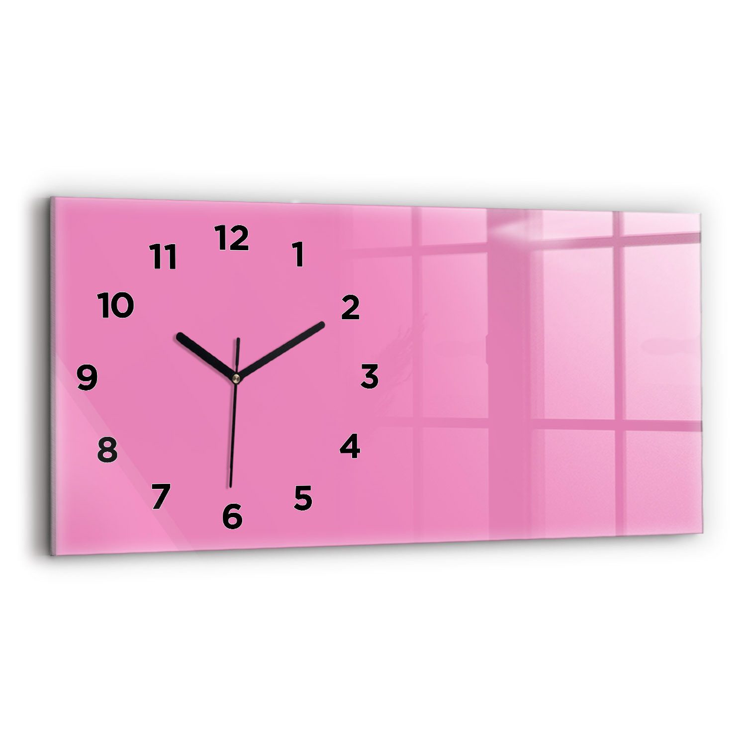 Tulup Wanduhr Wanduhr Glasuhr Rechteckige Wanduhr 60x30 cm Uhr aus Gehärtetem Glas