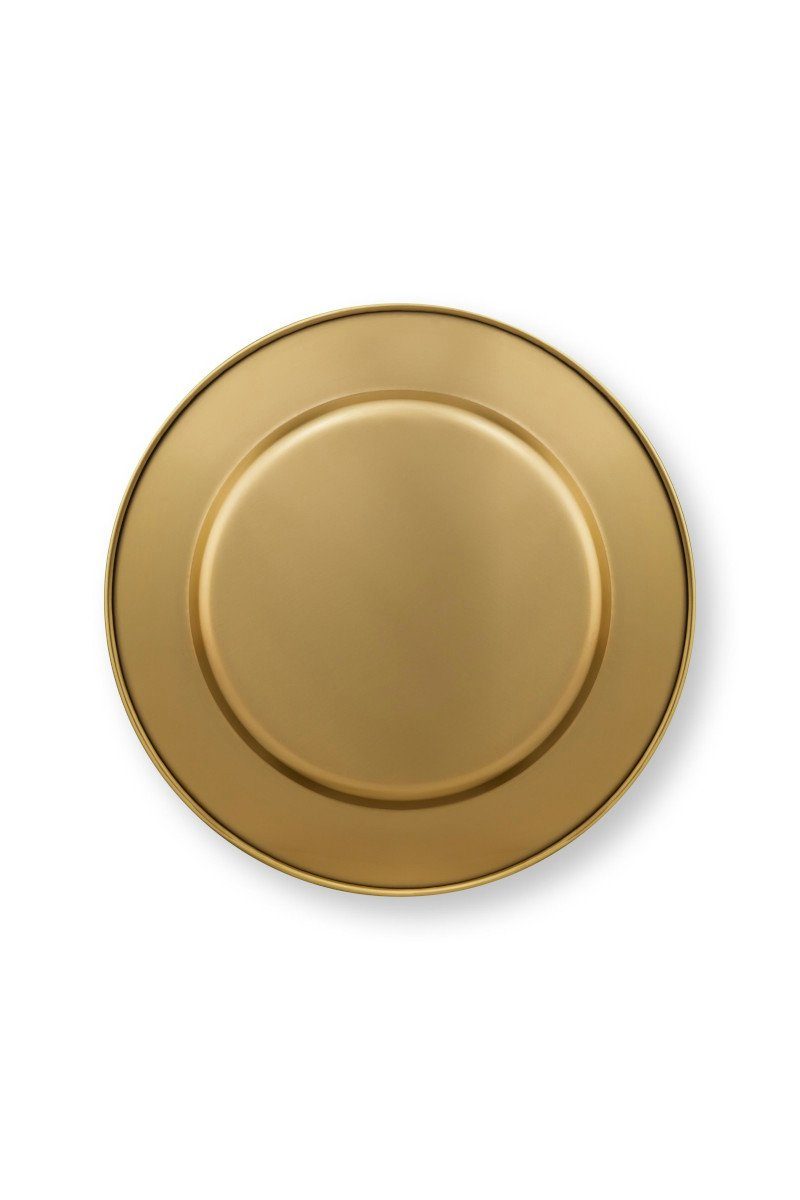 PiP Studio Speiseteller Platzteller dunkelgrün 32cm, Plate Metal Dark Green 32cm