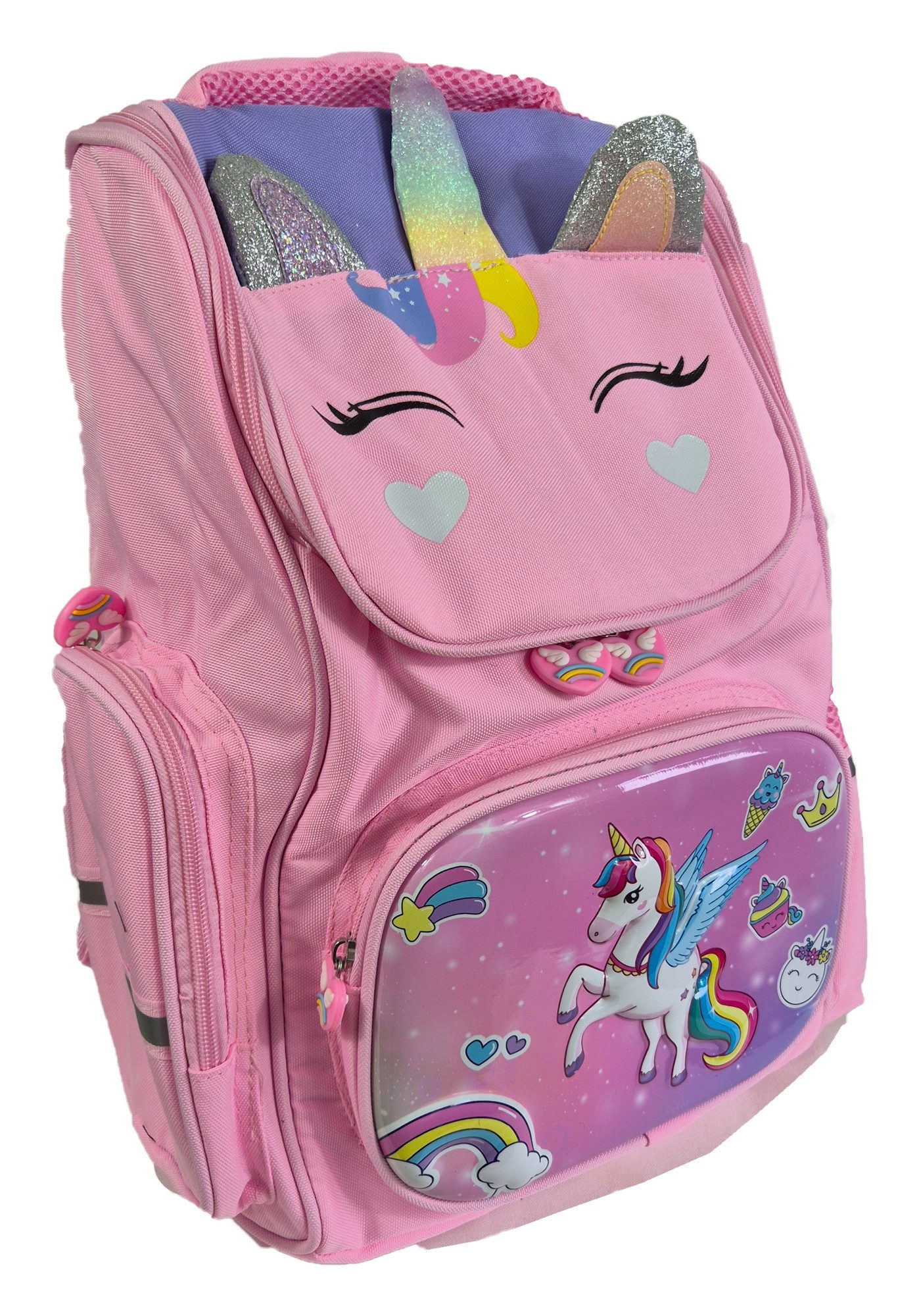 Schulrucksack Cooler Rucksack Einhorn - Schulrucksack - Daypack Backpack Einhorn 3D