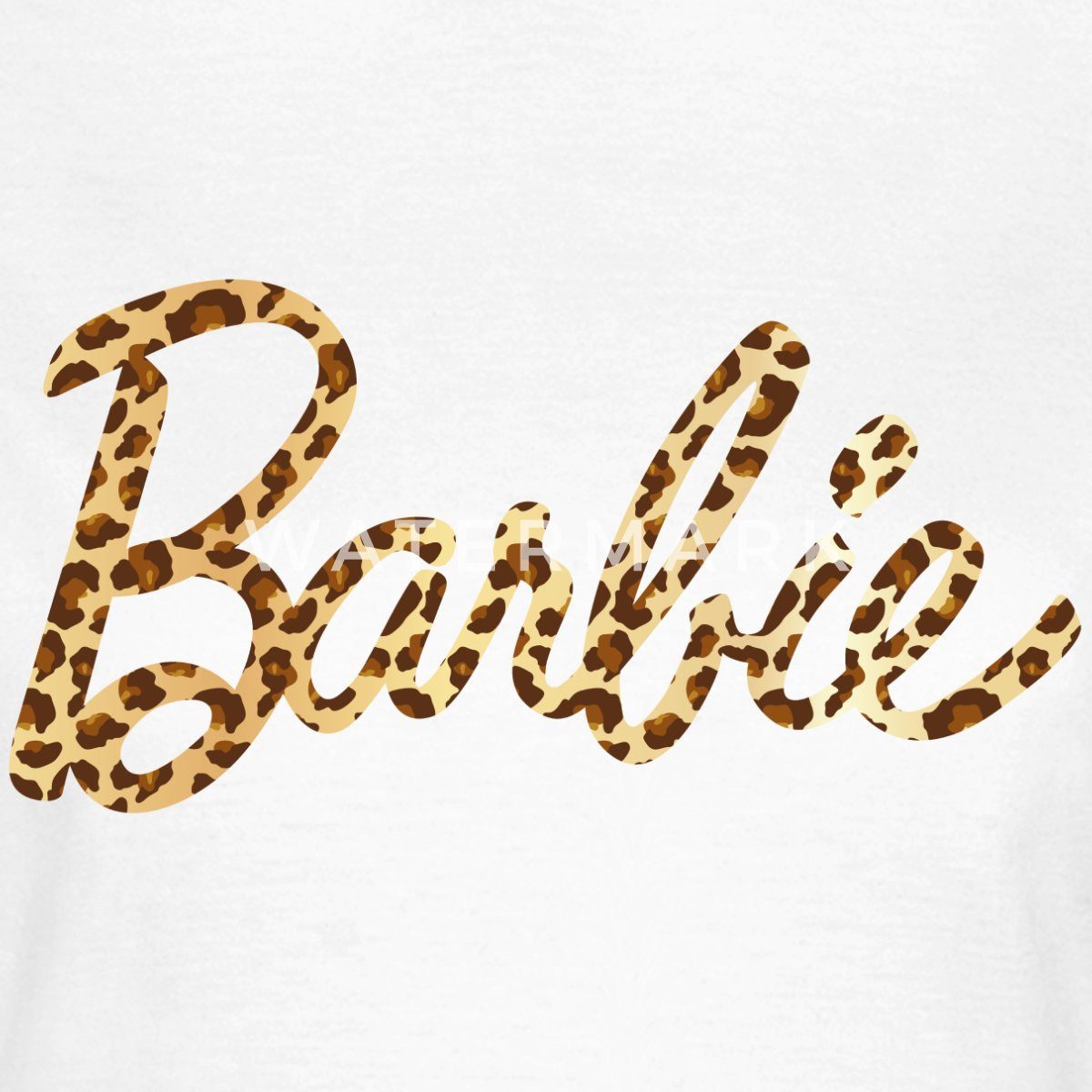 Spreadshirt T-Shirt Barbie Leo-Print Logo Frauen günstig online kaufen