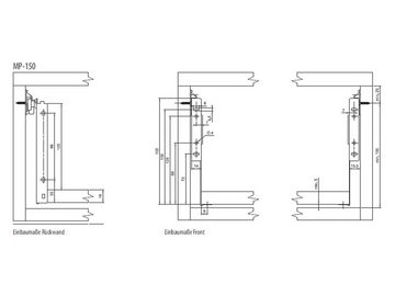 SO-TECH® Schubkasten Schubladensystem Metallbox Zargenhöhe 150 mm NL 270-550 mm cremeweiß